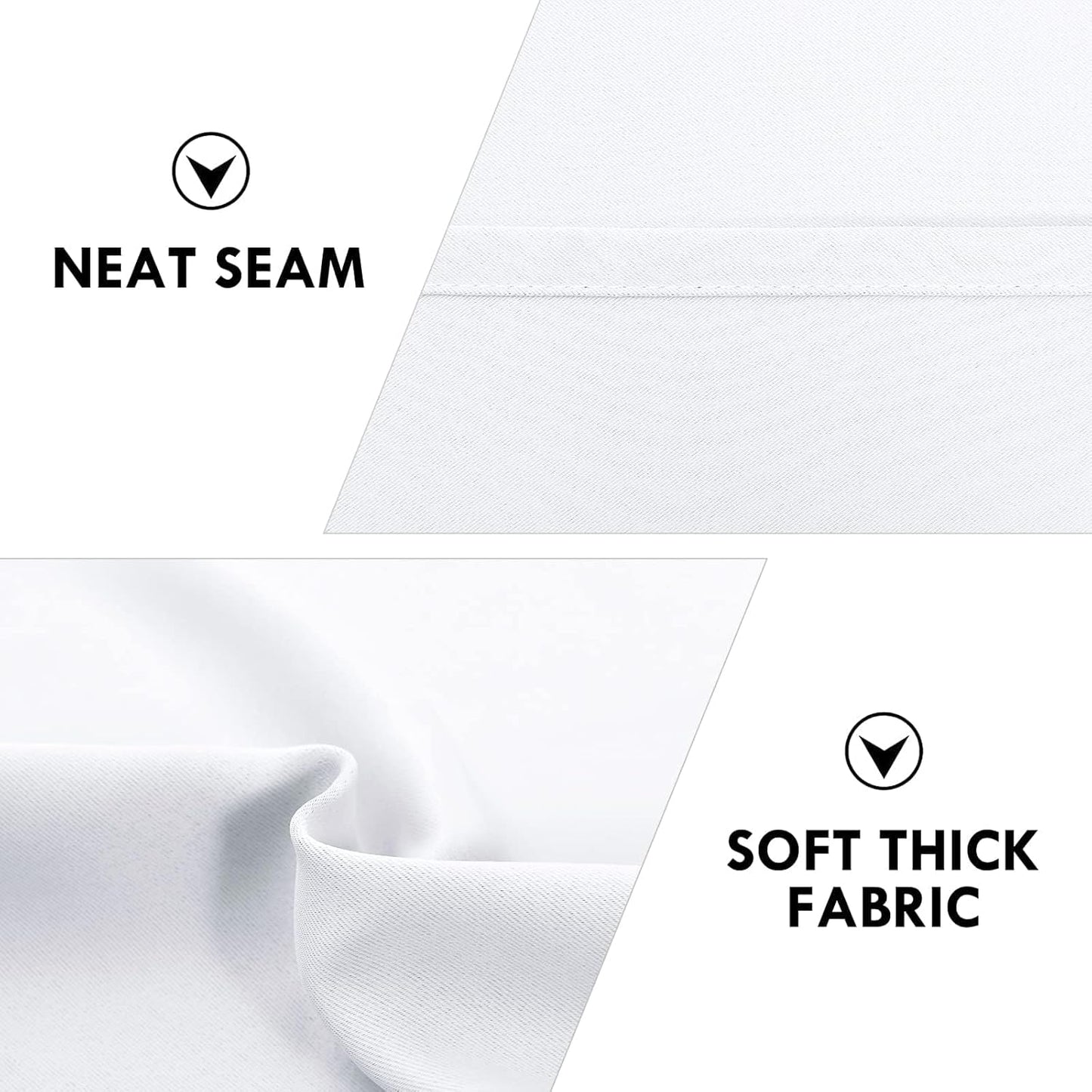 DWCN White Curtains for Living Room Thermal Insulated, Energy Saving & Noise Reducing Bedroom