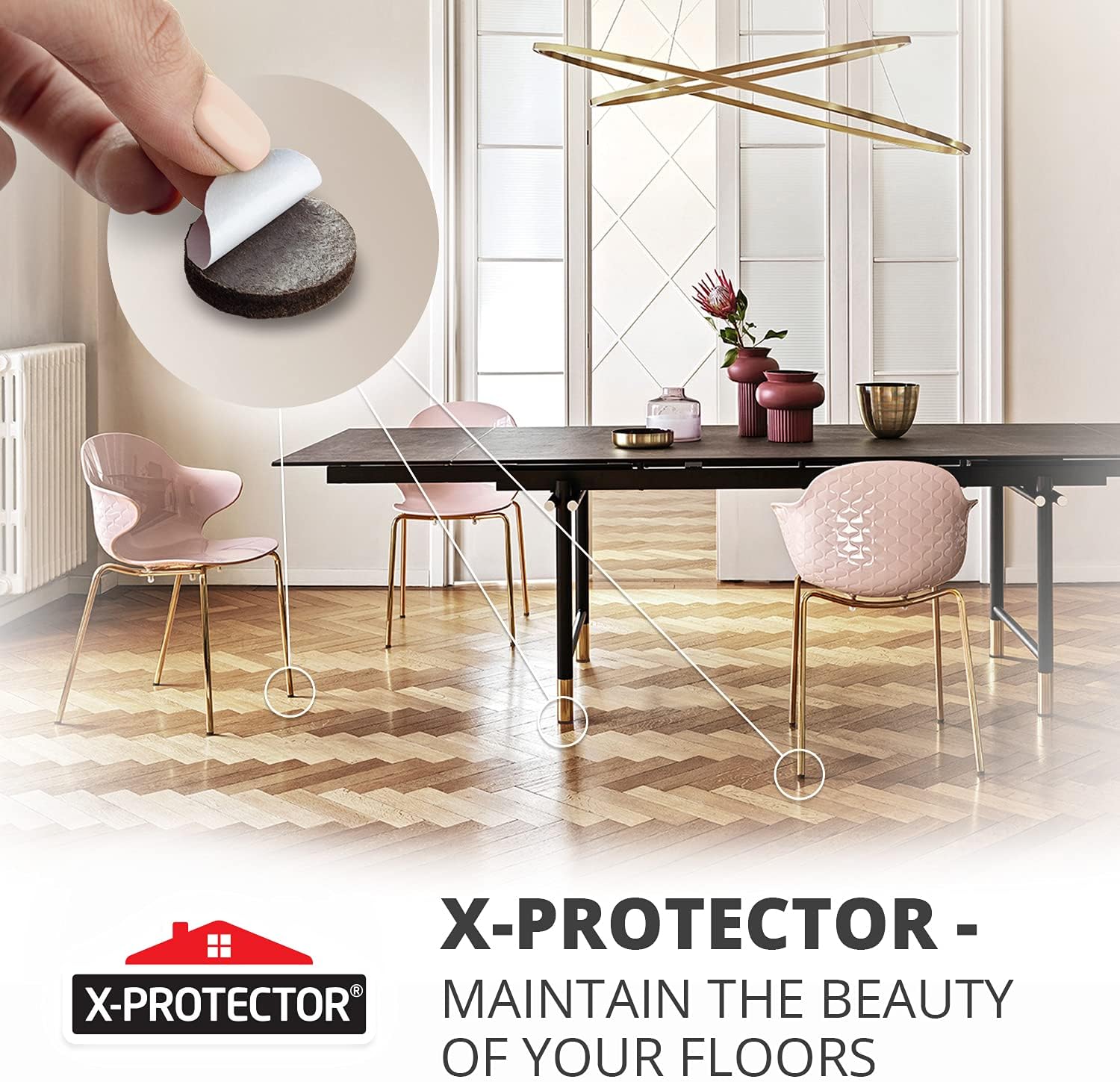 16 Heavy-Duty Felt Furniture Pads 2” 1/4” Thick X-Protector! Round Felt Pads for Furniture Feet