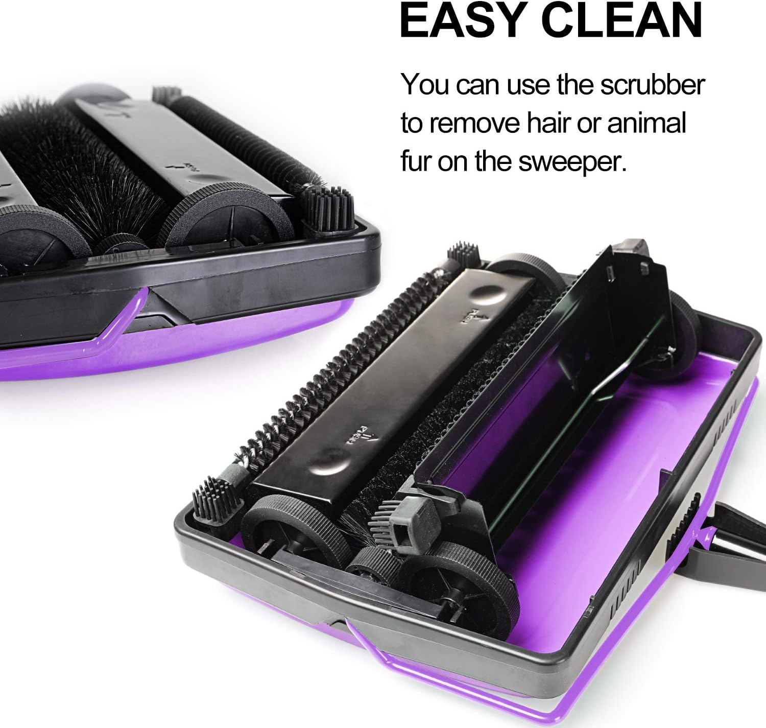 Yocada Carpet Sweeper Cleaner for Home Office Low&Undercoat Carpets Rugs Pet Hair Dust Scraps Paper