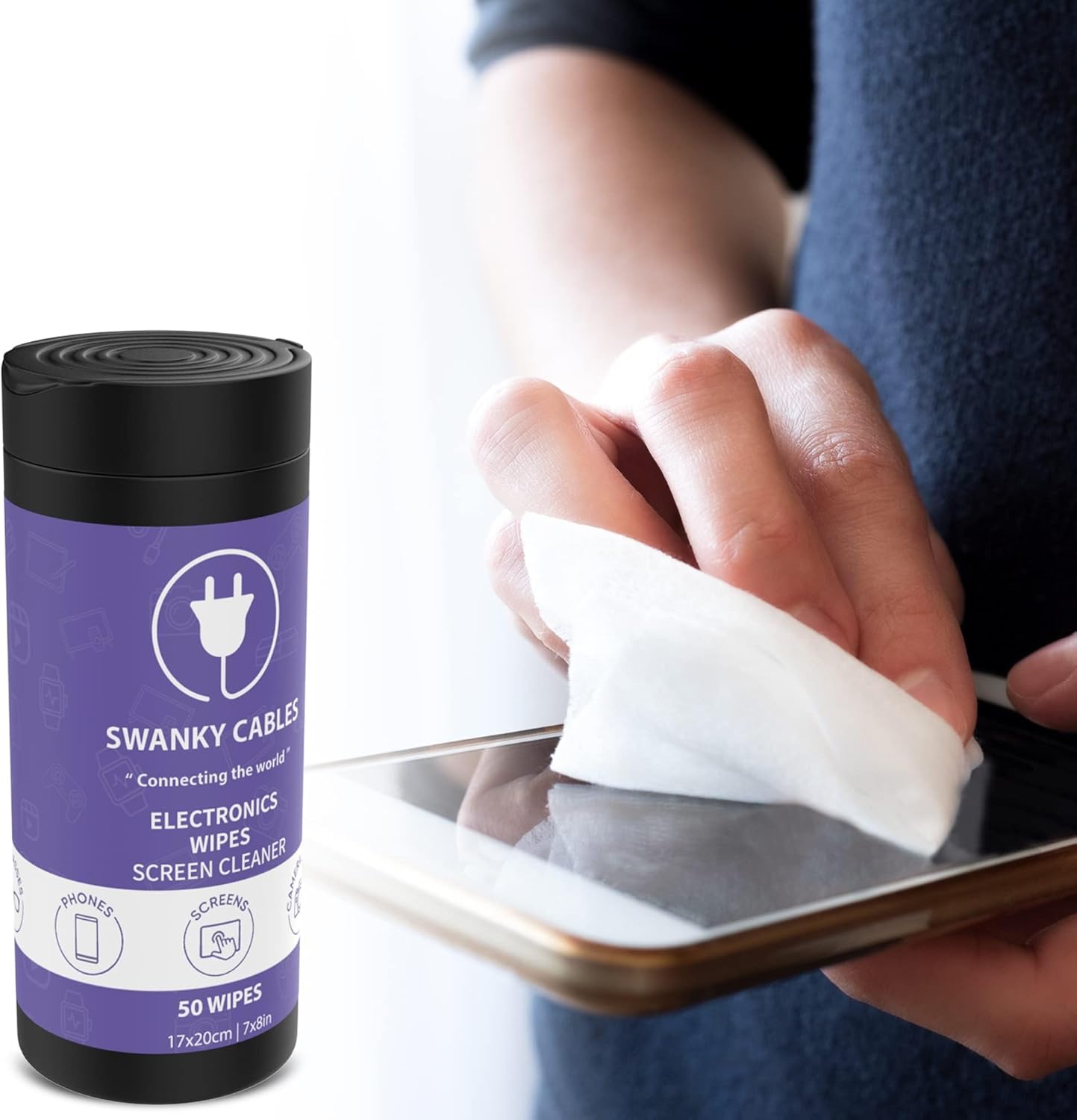 Screen Cleaner Wipes: Electronic Wipes for Screens - Computer Screen Wipes for Lens, Phone, TV