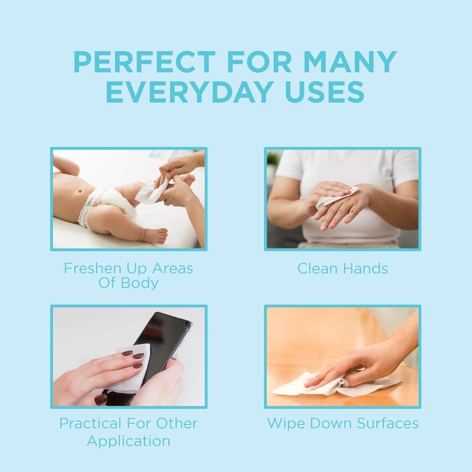 Ioly's Baby Wipes Unscented Wet Wipes 99% Water Based with Aloe Vera Fragrance Free Travel Pack 20