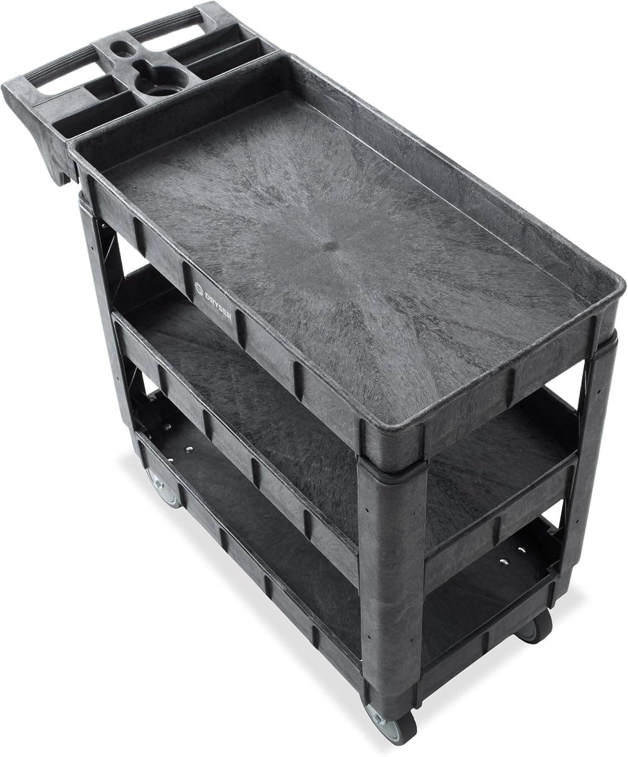 Dryser Utility Cart with Wheels, 40" x 17" Heavy Duty 550 lb. Capacity with Shelves - 3 Tier