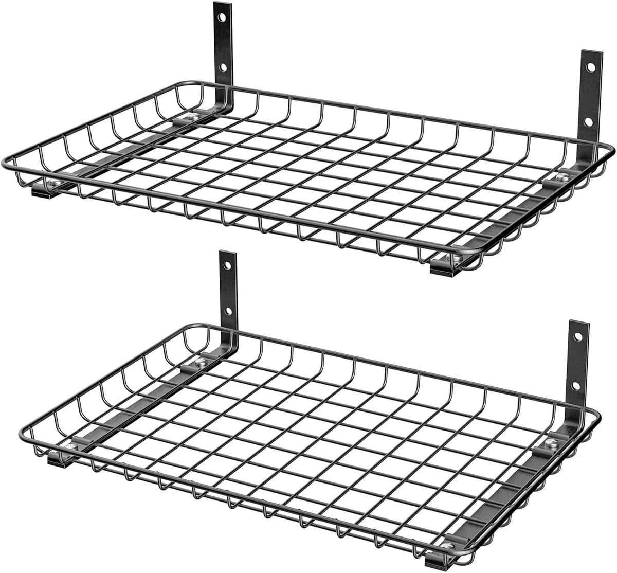EVERHANGER Garage Wall Shelves 12x18 Inch, Wall Mounted Storage Shelf, Metal Shelf Rack, Heavy-Duty