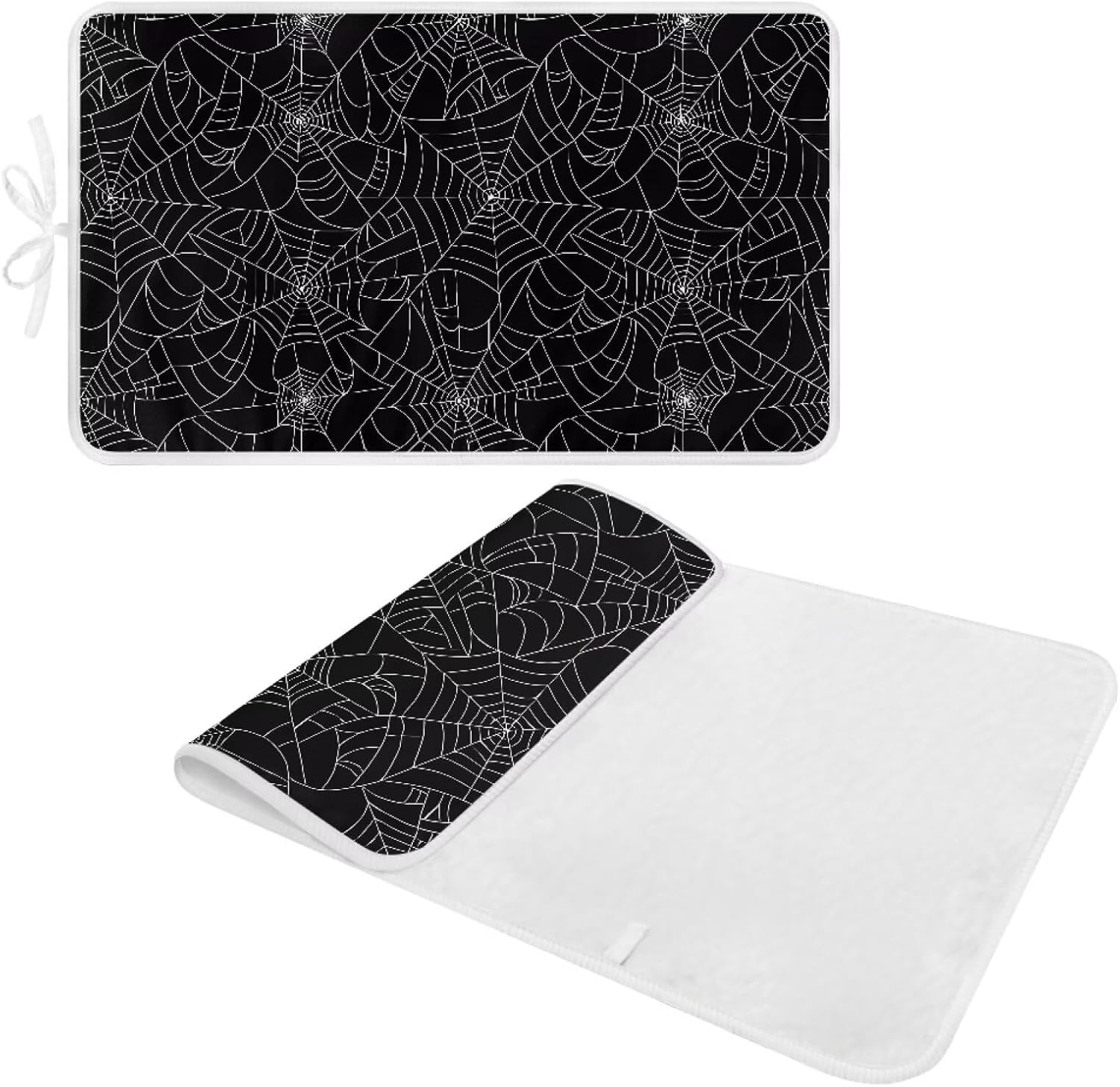 Spider Web Ironing Mat Black Heat Resistant Ironing Blanket Thick Portable Travel Ironing Pad for