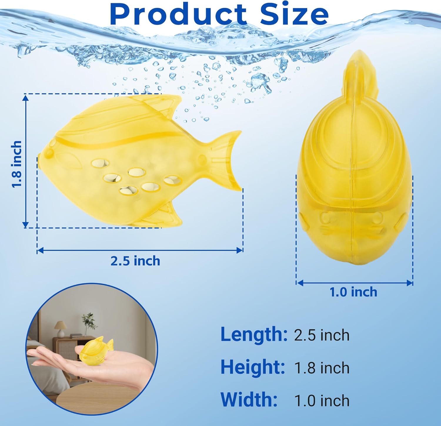 Funmit 6 Pack Universal Humidifier Cleaner Fish Compatible with Almost All Humidifiers and Fish