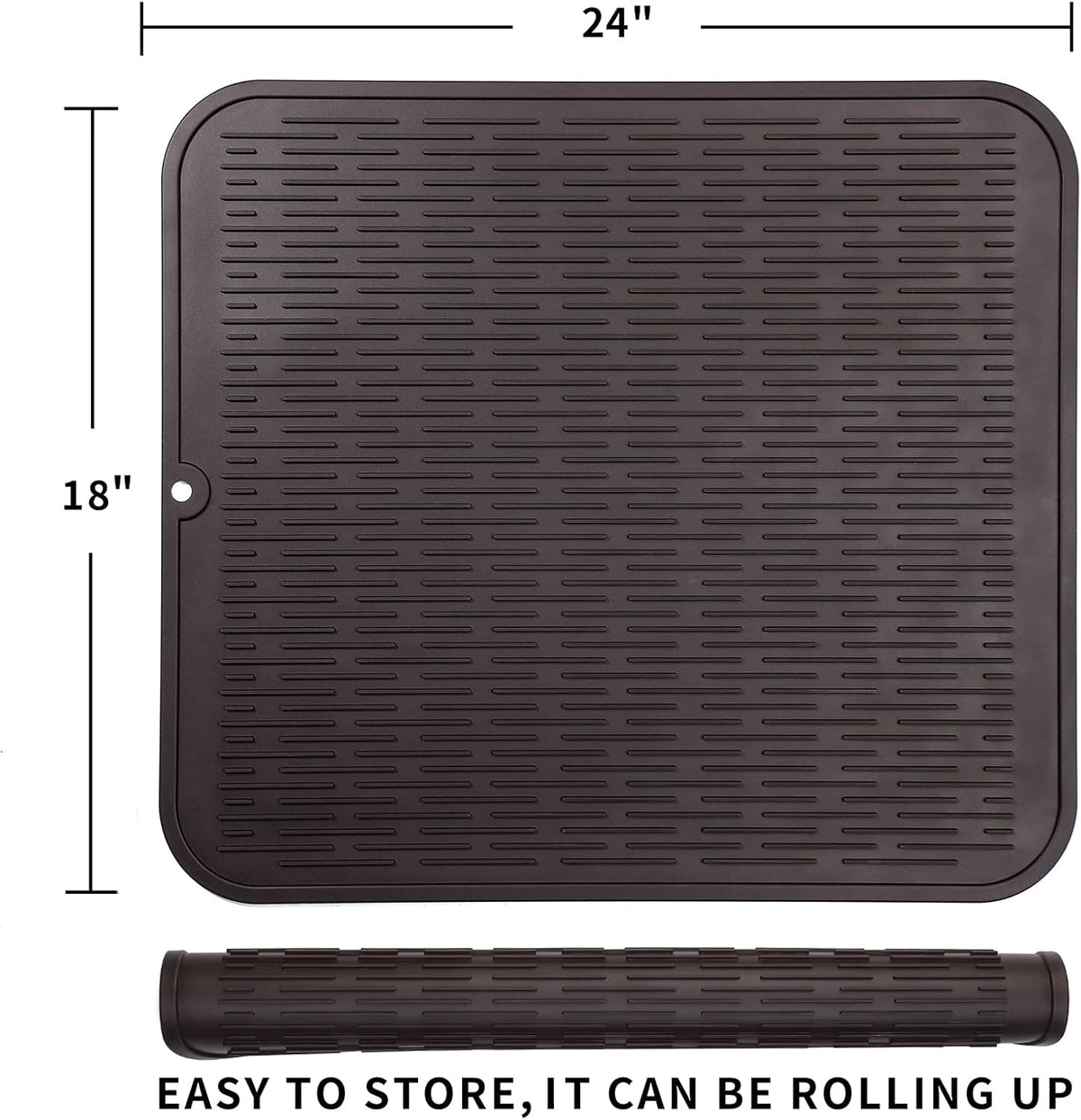 Silicone Dish Drying Mat for Multiple Usage,Easy clean,Eco-friendly,Heat-resistant Silicone Mat for