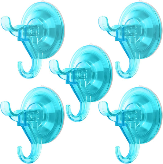 Antimbee Suction Cup Hooks, 5 Pack Shower Wall Suction Cup Hangers, Heavy Duty Vacuum Suction Cups