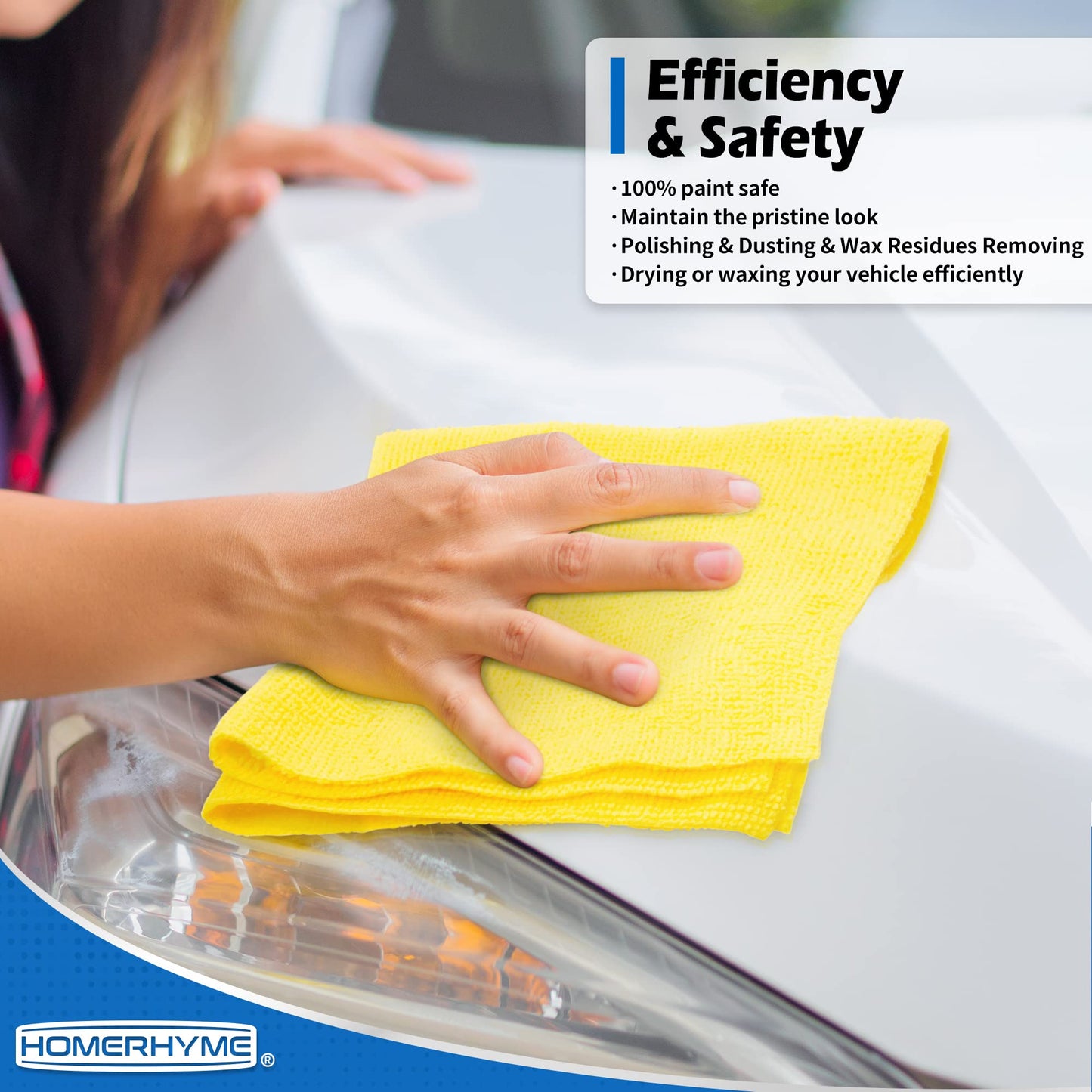 HOMERHYME Microfiber Cleaning Cloth, 100 Pack Cleaning Rags Microfiber Towel Bulk Absorbent
