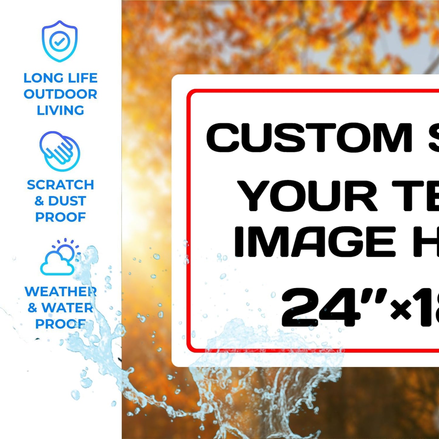 Personalized signs,Aluminum Weatherproof Metal Sign,Optional reflective,Personalized Text And