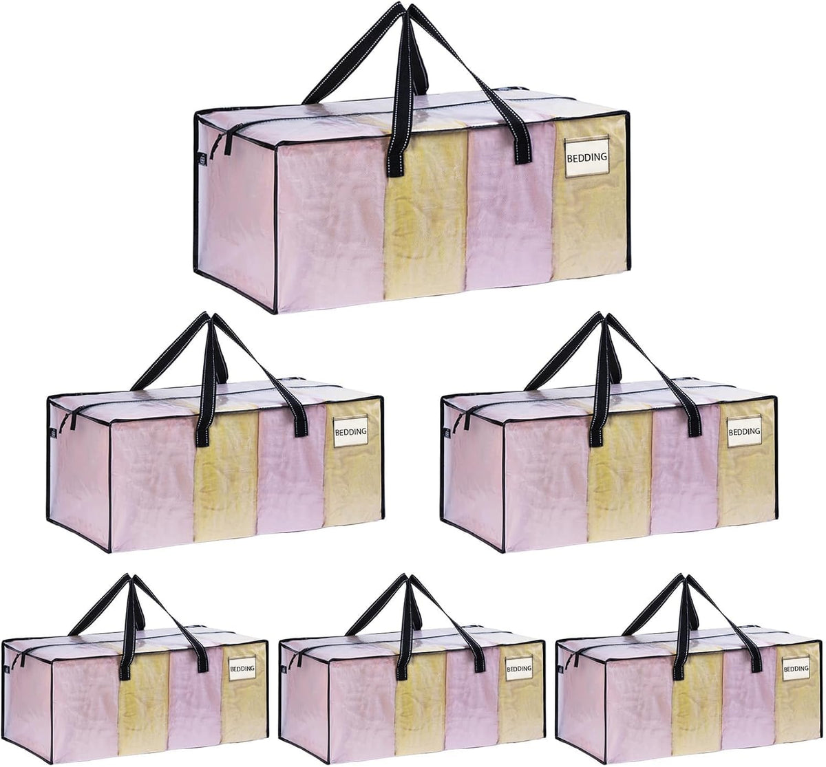 VENO 6 Pack Moving Bags Extra Large Storage Bags for College Move-In, Heavy-Duty Storage Totes
