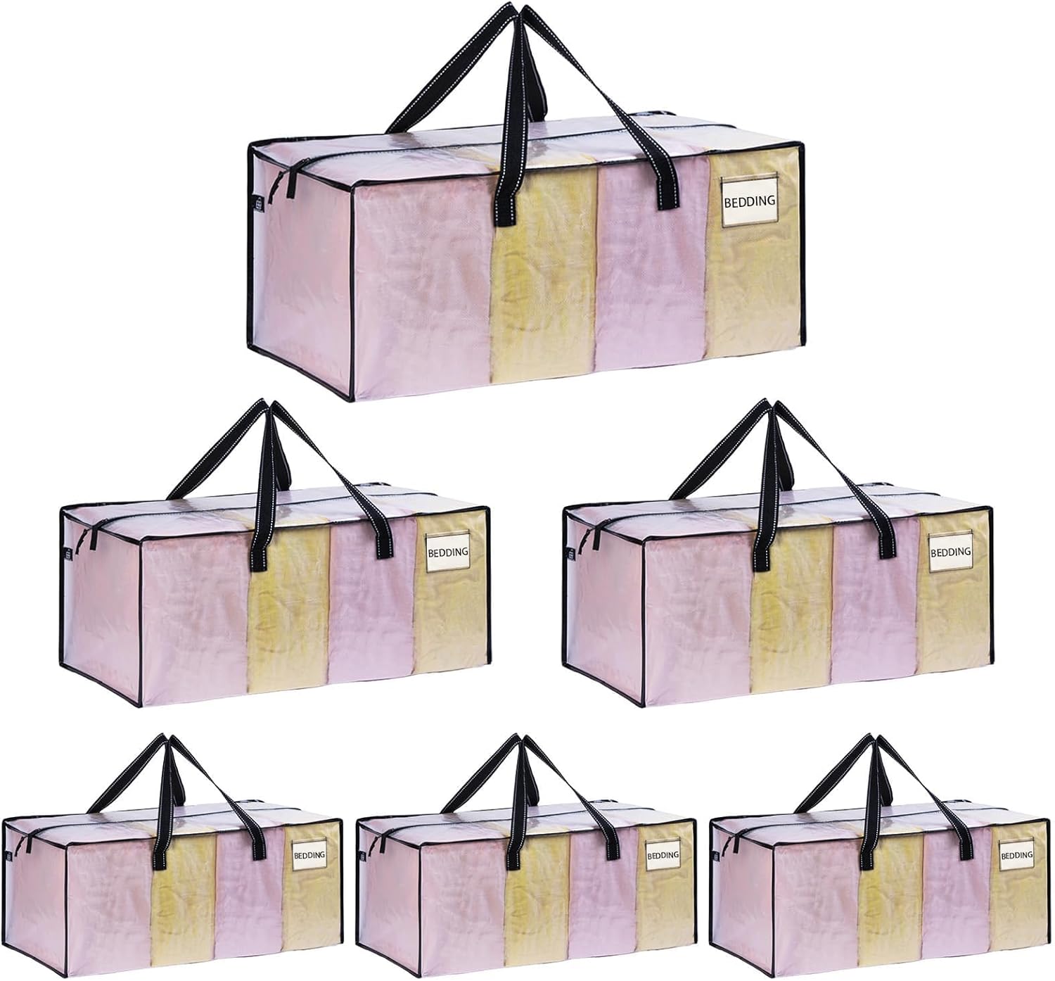 VENO 6 Pack Moving Bags Extra Large Storage Bags for College Move-In, Heavy-Duty Storage Totes