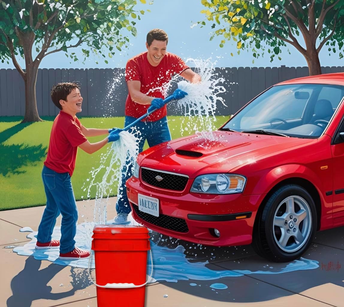 House Naturals 4 Gallon Square Food Grade Bucket Pail with Plastic Handles and Lid (Pack of 3) Made