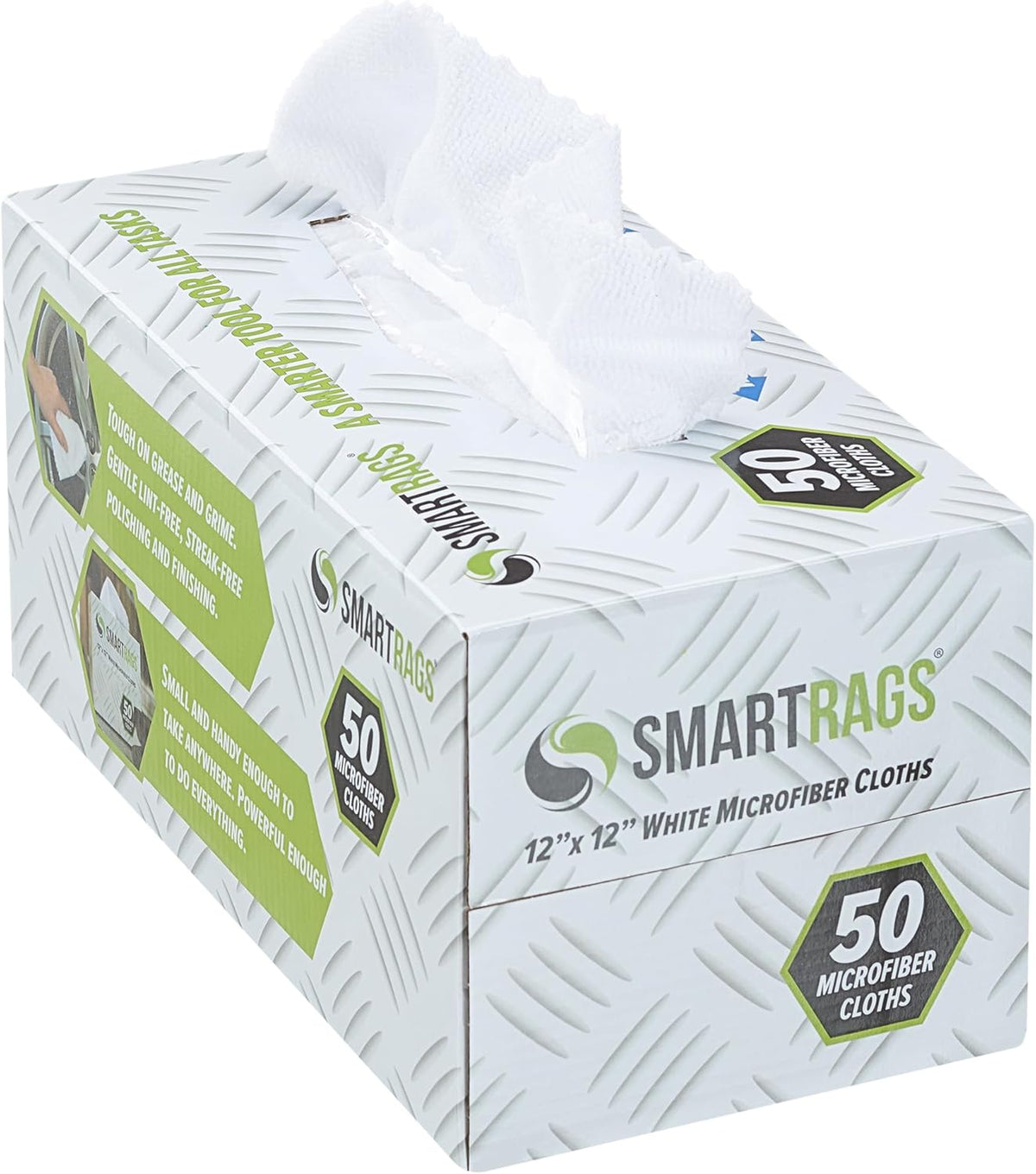 Arkwright Smart Rags in Box - (Pack of 50) Lint Free Microfiber Cleaning Cloth, Scratch &