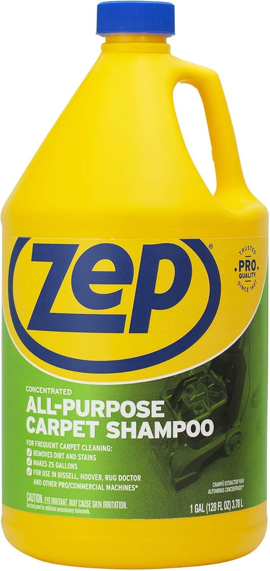 Zep All-Purpose Carpet Shampoo Concentrate Cleaner - 1 Gallon - ZUCEC128 - Professional Formula