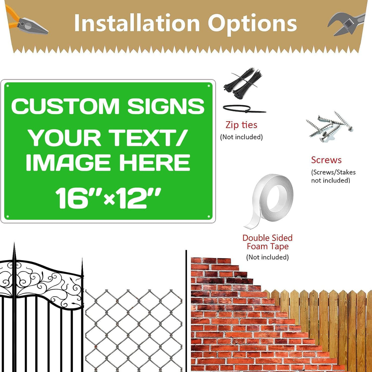 custom metal sign,Aluminum Weatherproof Metal Sign Multiple Sizes Custom Personalized Text And