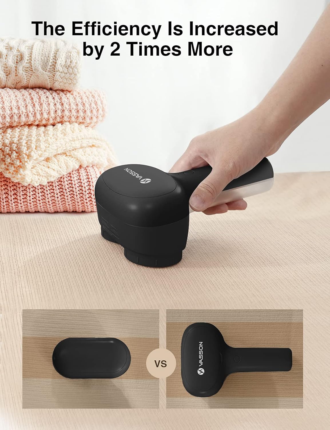 VASSON Fabric Shaver, Electric Lint Remover, Rechargeable Lint Shaver, Sweater Shavers to Remove