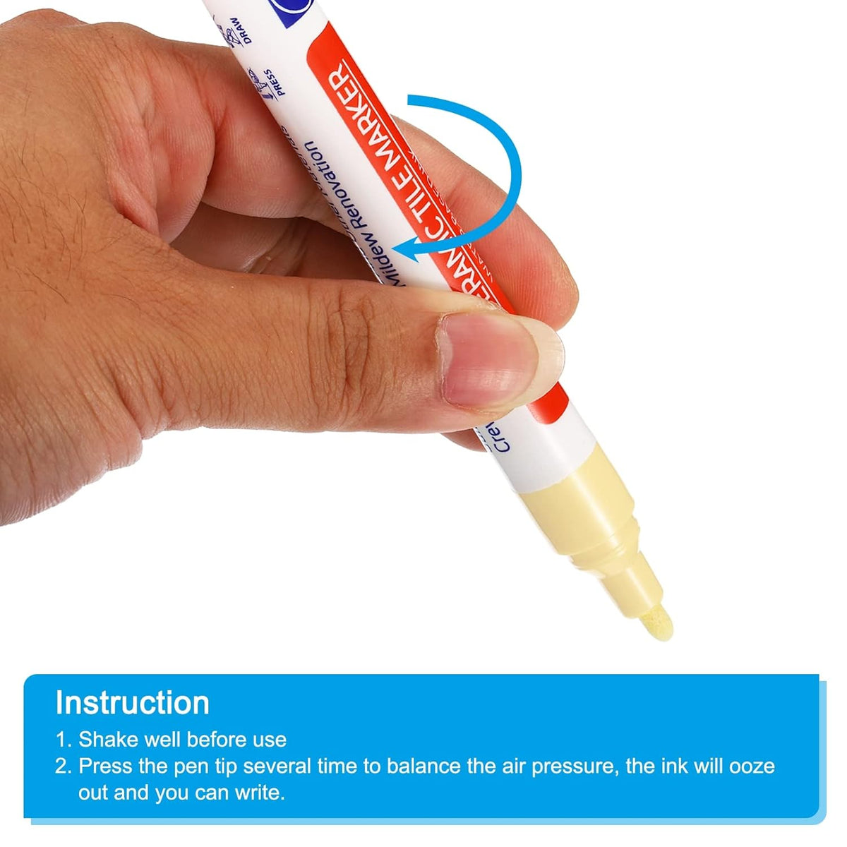 PATIKIL Grout Pen, 4 Pack Beige Tile Marker Waterproof Grout Sealer Pen Tile Repair Pens Paint Pens