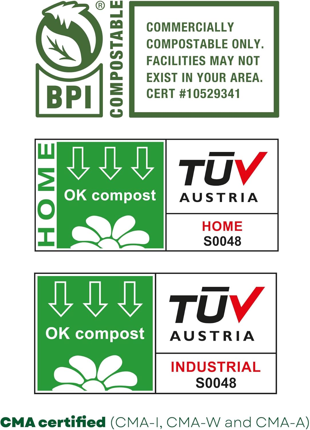 bioMat 1.2 Gallon Compostable Bags, 150 Count, Countertop Bin Liners, BPI ASTM D6400 and CMA