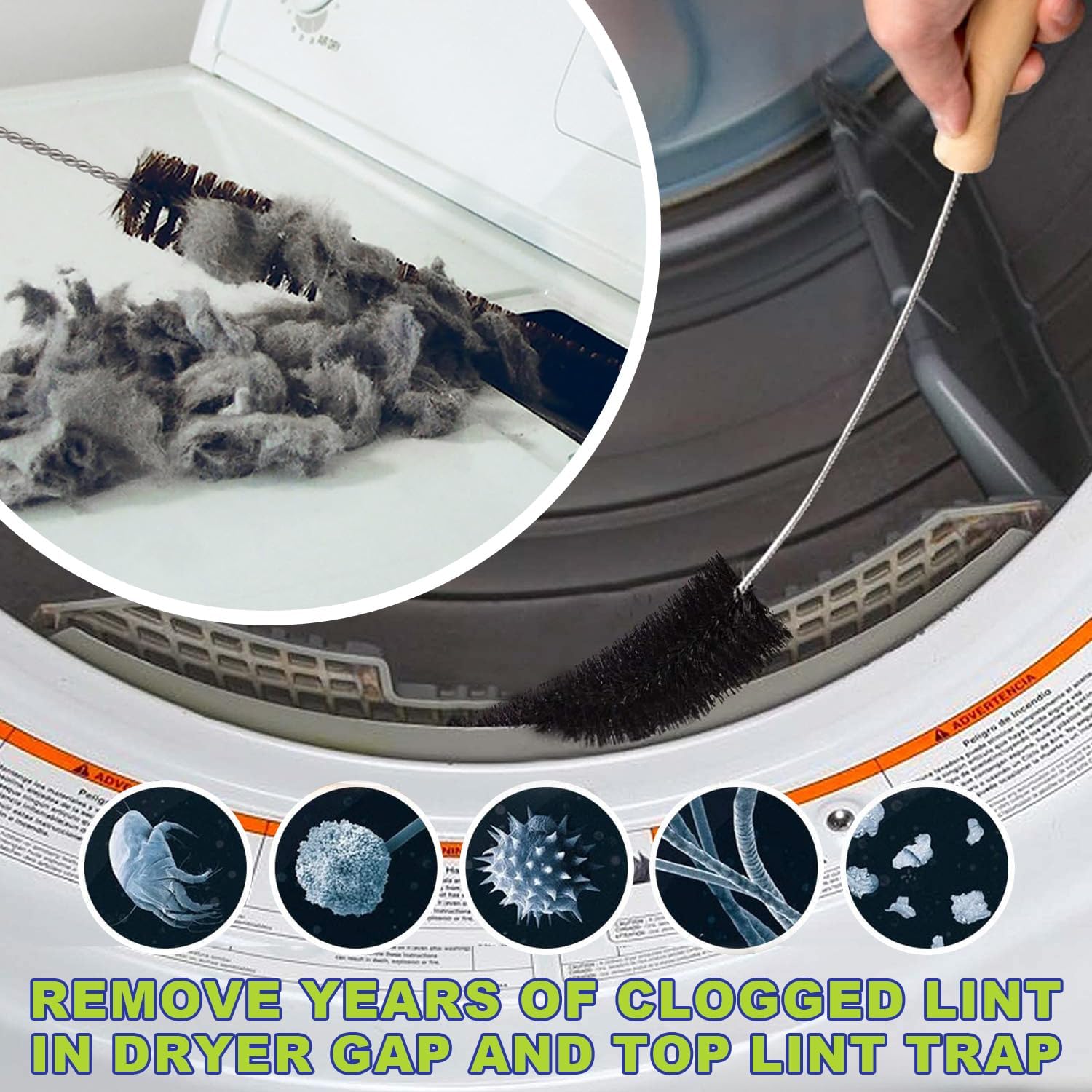 Sealegend Dryer Vent Cleaner Kit Dryer Lint Vac Attachment with Brush, Lint Remover, Dryer Vent