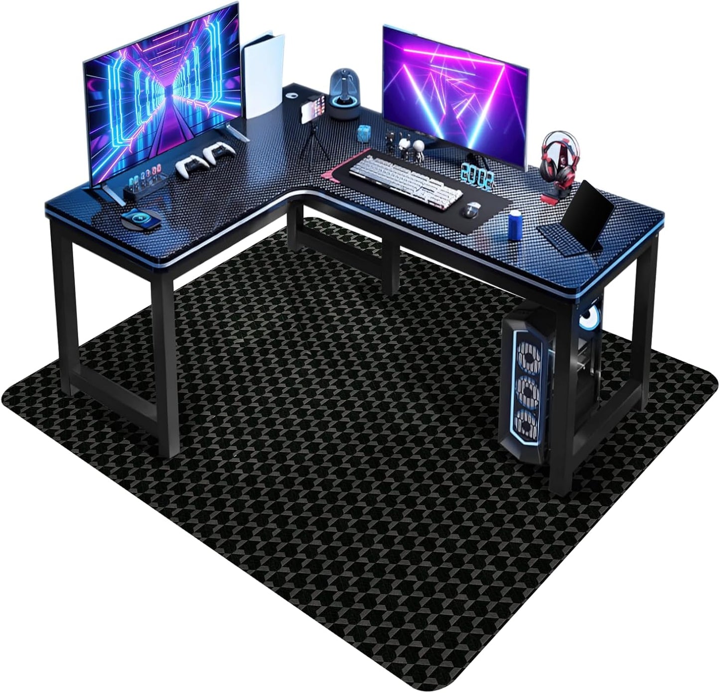 Vicwe Office Chair Mat for Hardwood Floor, 48" x 40" Large Chair Mats, Gaming Chair Mat for