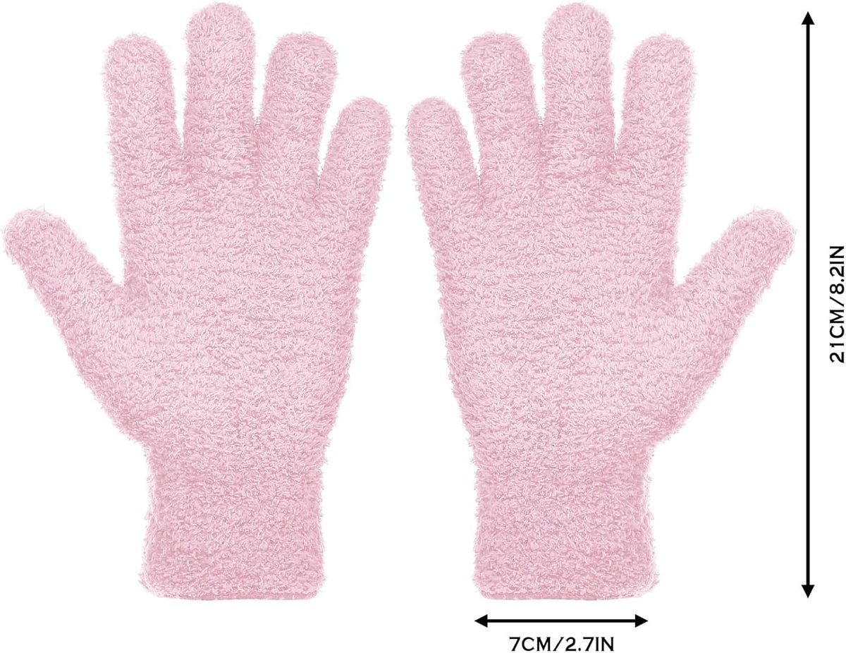Patelai 2 Pairs Microfiber Gloves for plants Dusting Cleaning Glove Mittens House Cars Blinds