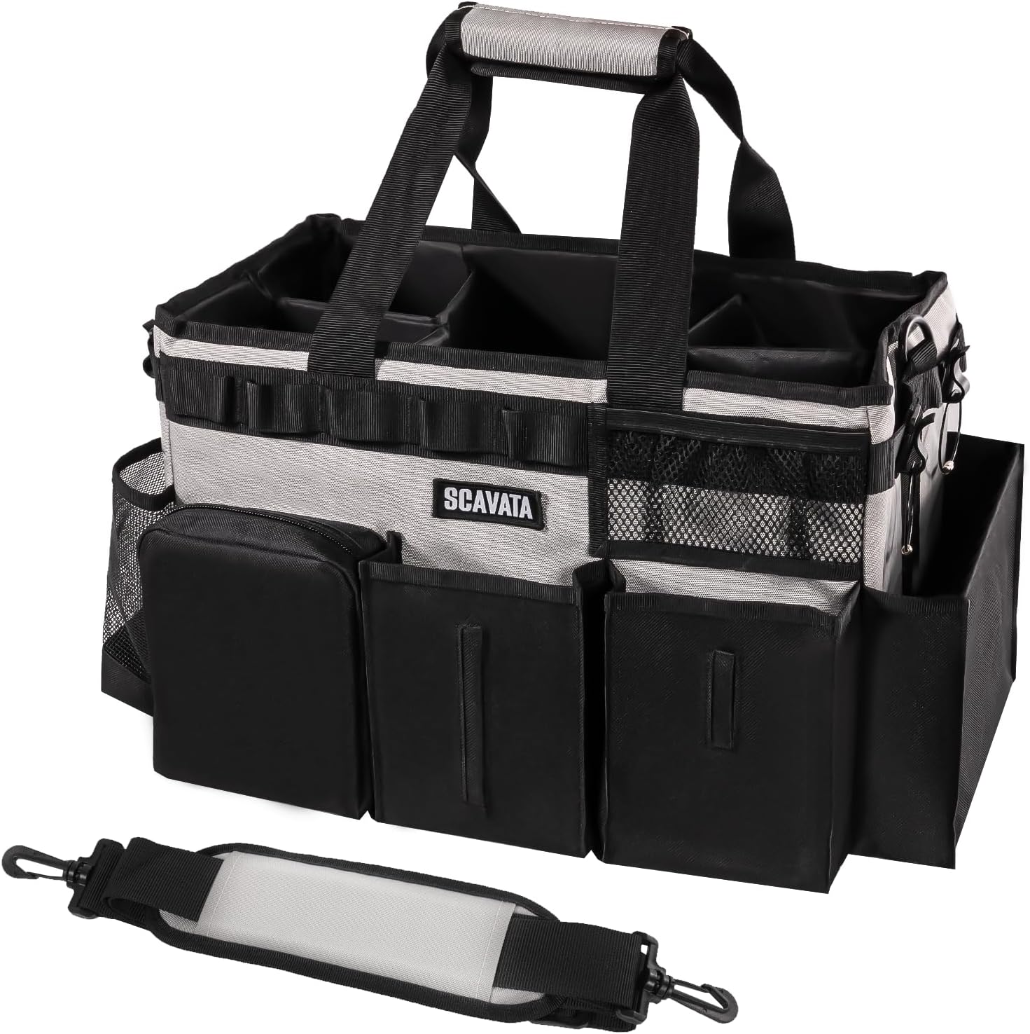 Wearable Cleaning Caddy Bag, Cleaning Caddy Supplies Organizer with Handle & Shoulder Straps for