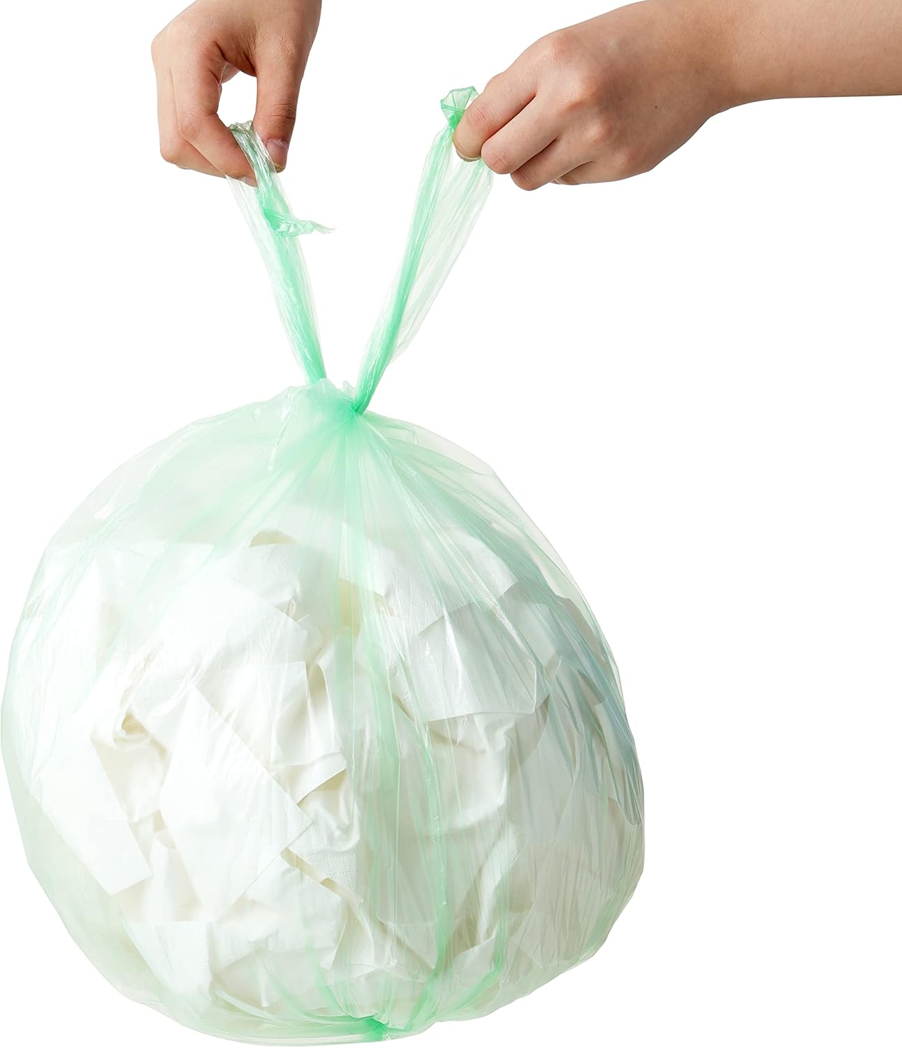 2.6 Gallon Trash Bag 150 Count, Unscented Strong Handle Tie Garbage Bags Fit 10 Litter Trash Can