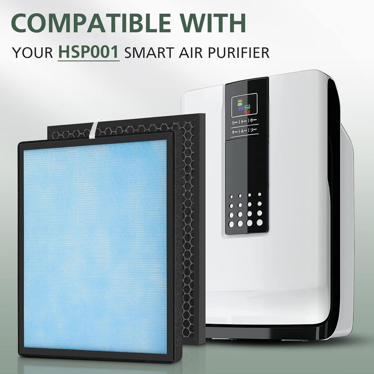 Filter Replacements for HSP001 Smart Air Purifier, 4 Stage Filtration of Fine Pre-Filter, Activated