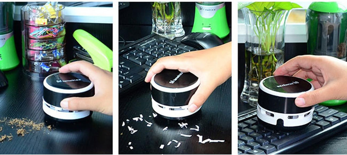 Ogrmar Portable Cordless Mini Desktop Vacuum Desk Dust Cleaner/Dust Sweeper for Home Office