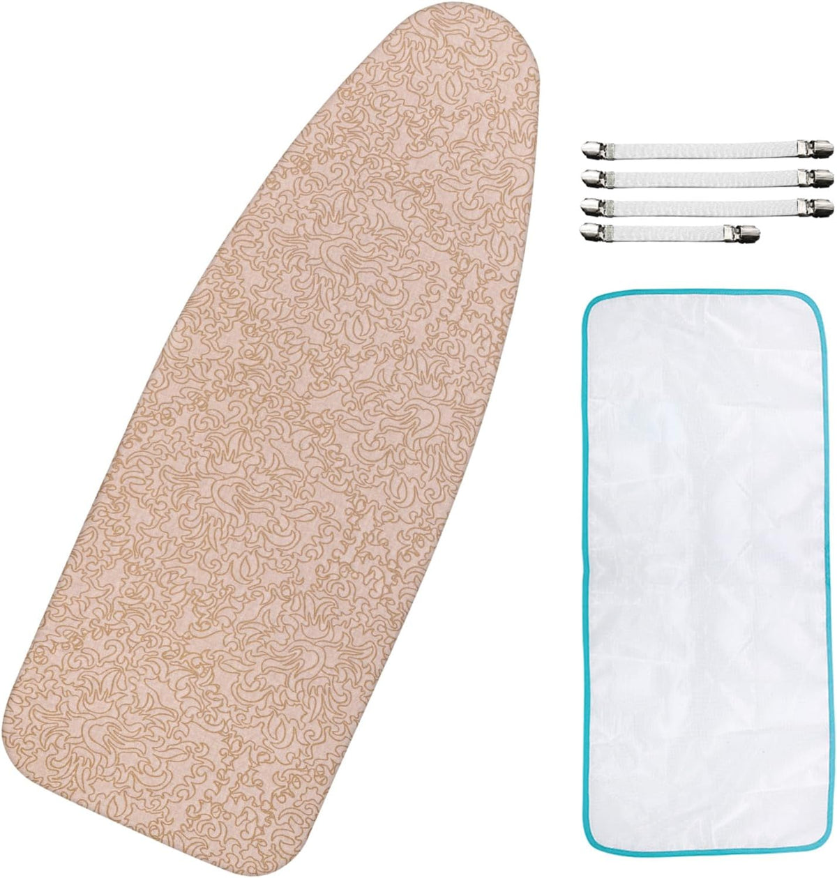 Extra-Wide Ironing Board Cover and Pad Replacement with Scorch and Stain Resistant Thick Padding