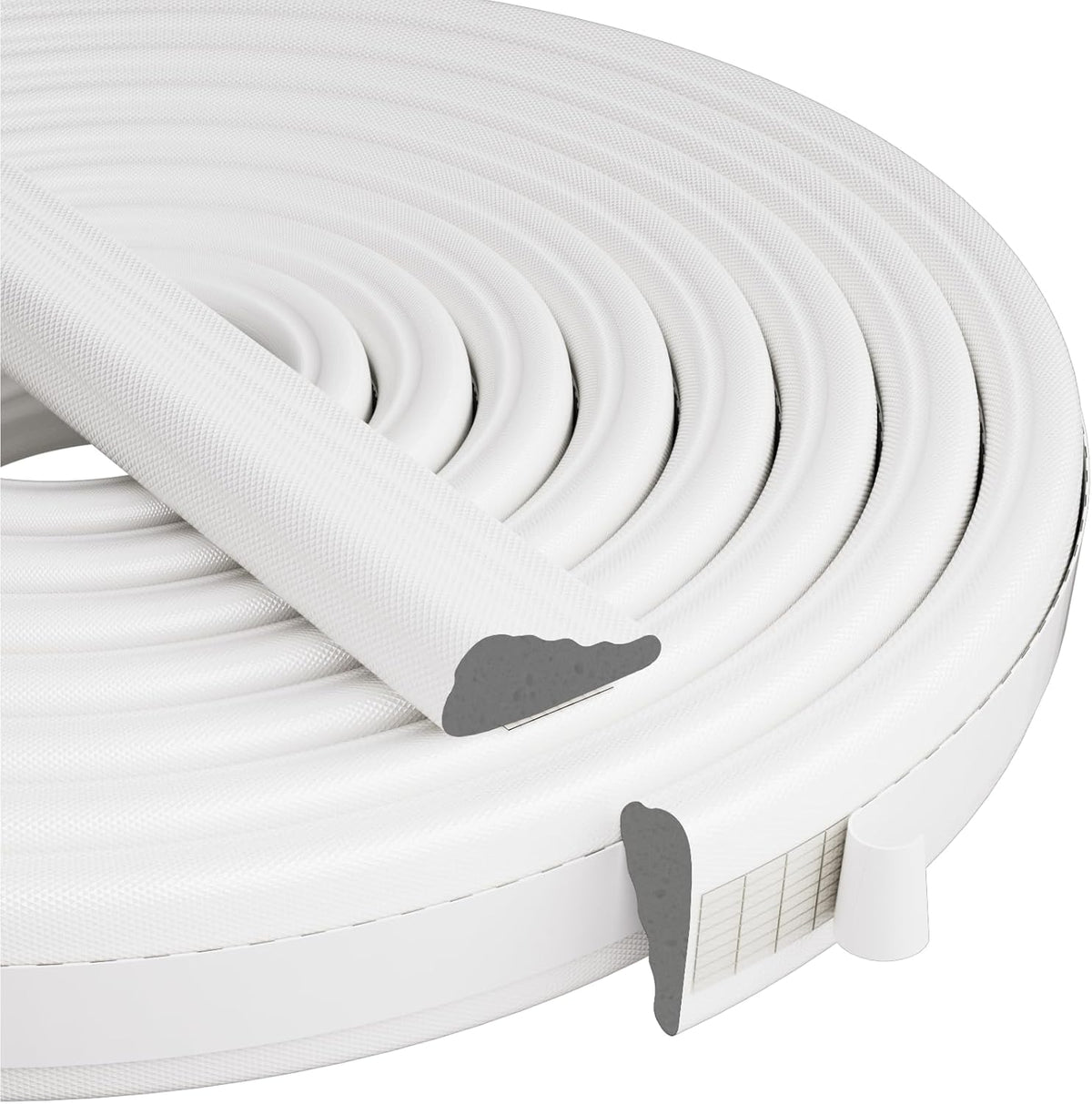 Wedge-Shape Window Weather Stripping Door Frame Seal Strip 2Pcs×196" White,Upgrade Black