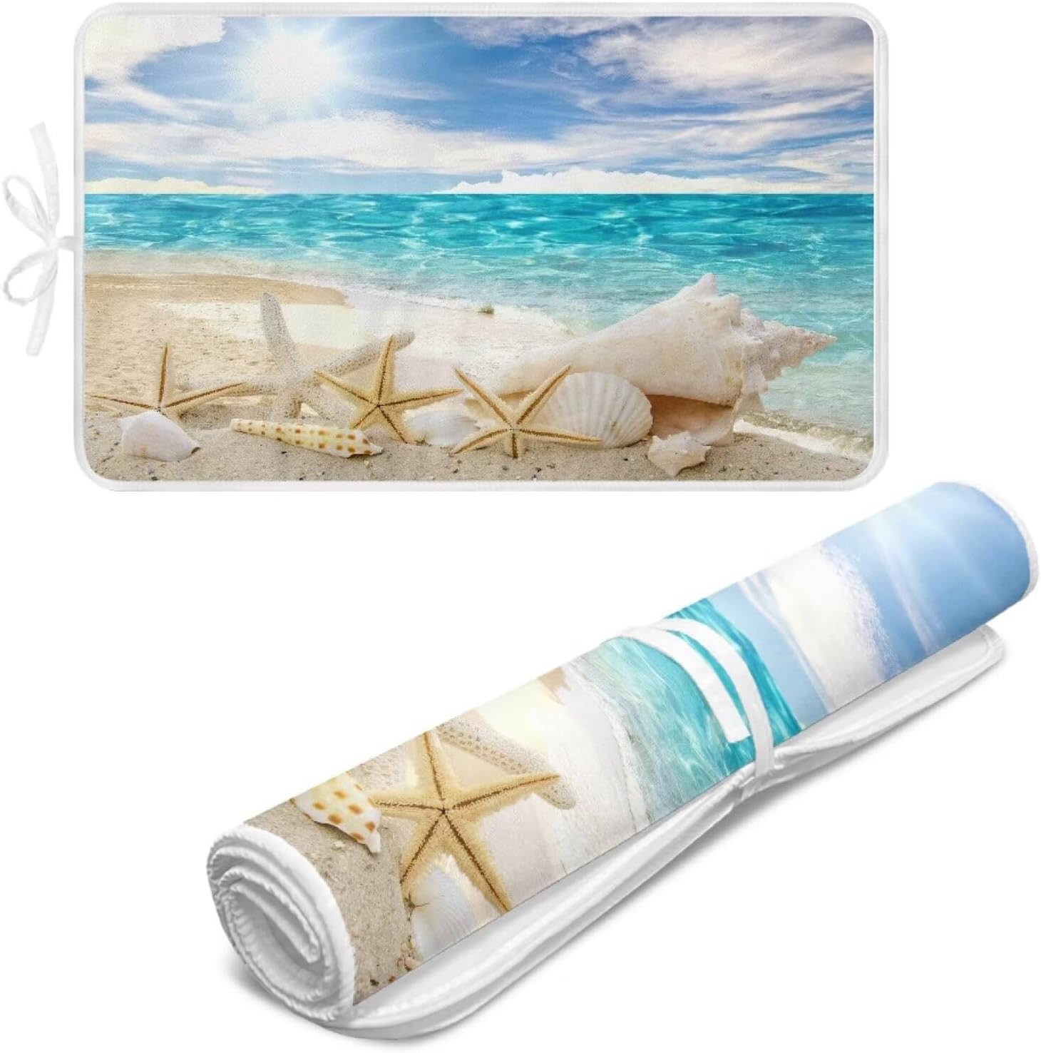 Ironing Mat Hawaiian Beach Heat Resistant Ironing Blanket Thick Portable Travel Ironing Pad for