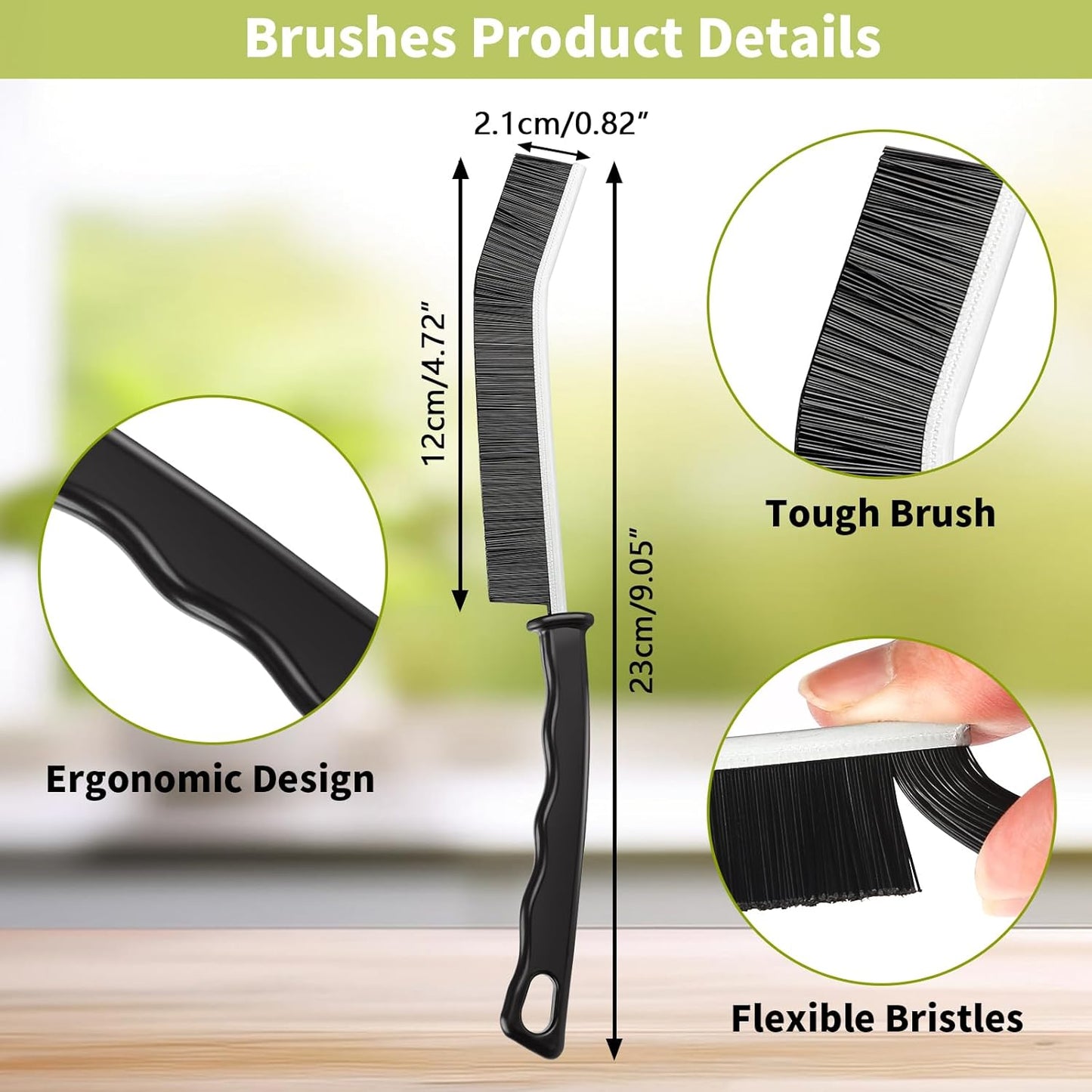 Crevice Cleaning Brush,10 Pcs Cleaning Supplies Cleaning Brush Tools,Hard Bristle Crevice Brush for