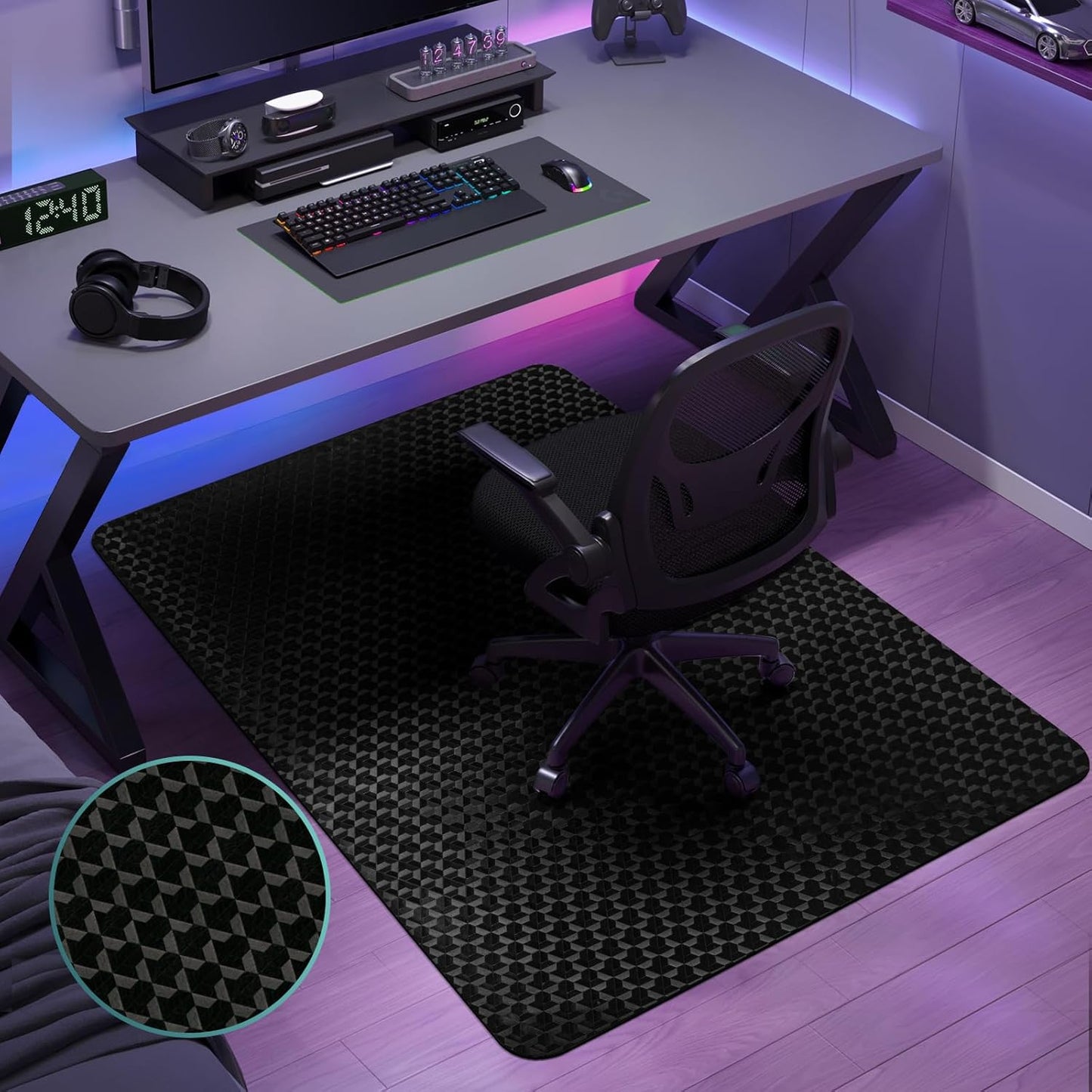 Vicwe Office Chair Mat for Hardwood Floor, 48" x 36" Office Chair Mats, Gaming Chair Mat for
