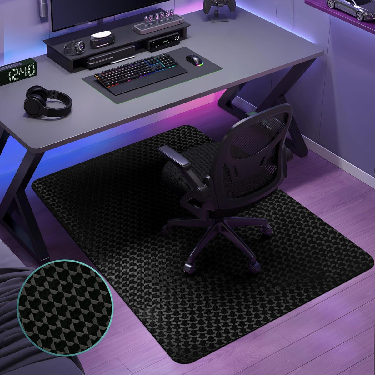 Vicwe Office Chair Mat for Hardwood Floor, 48" x 36" Office Chair Mats, Gaming Chair Mat for
