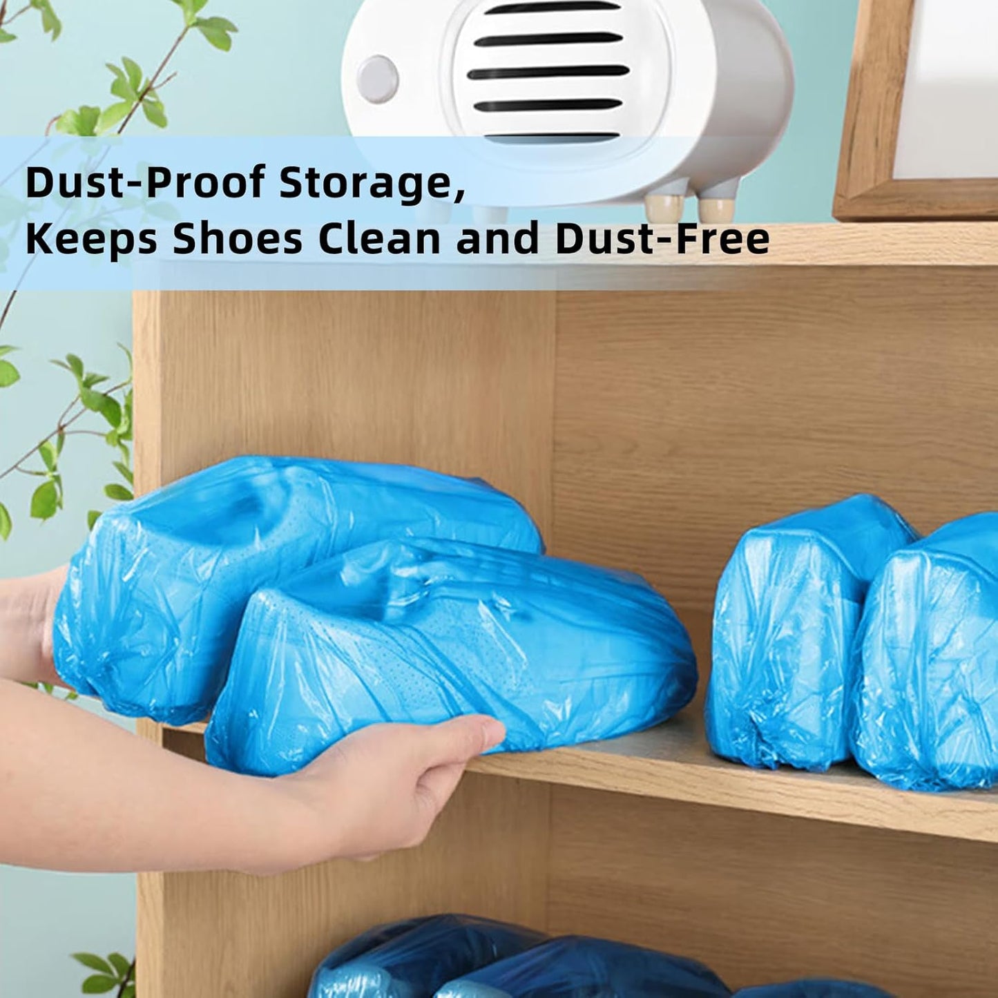 200 Pcs Shoe Covers Disposable Non Slip, Waterproof Shoe Covers Disposable for Indoors, 15-20''