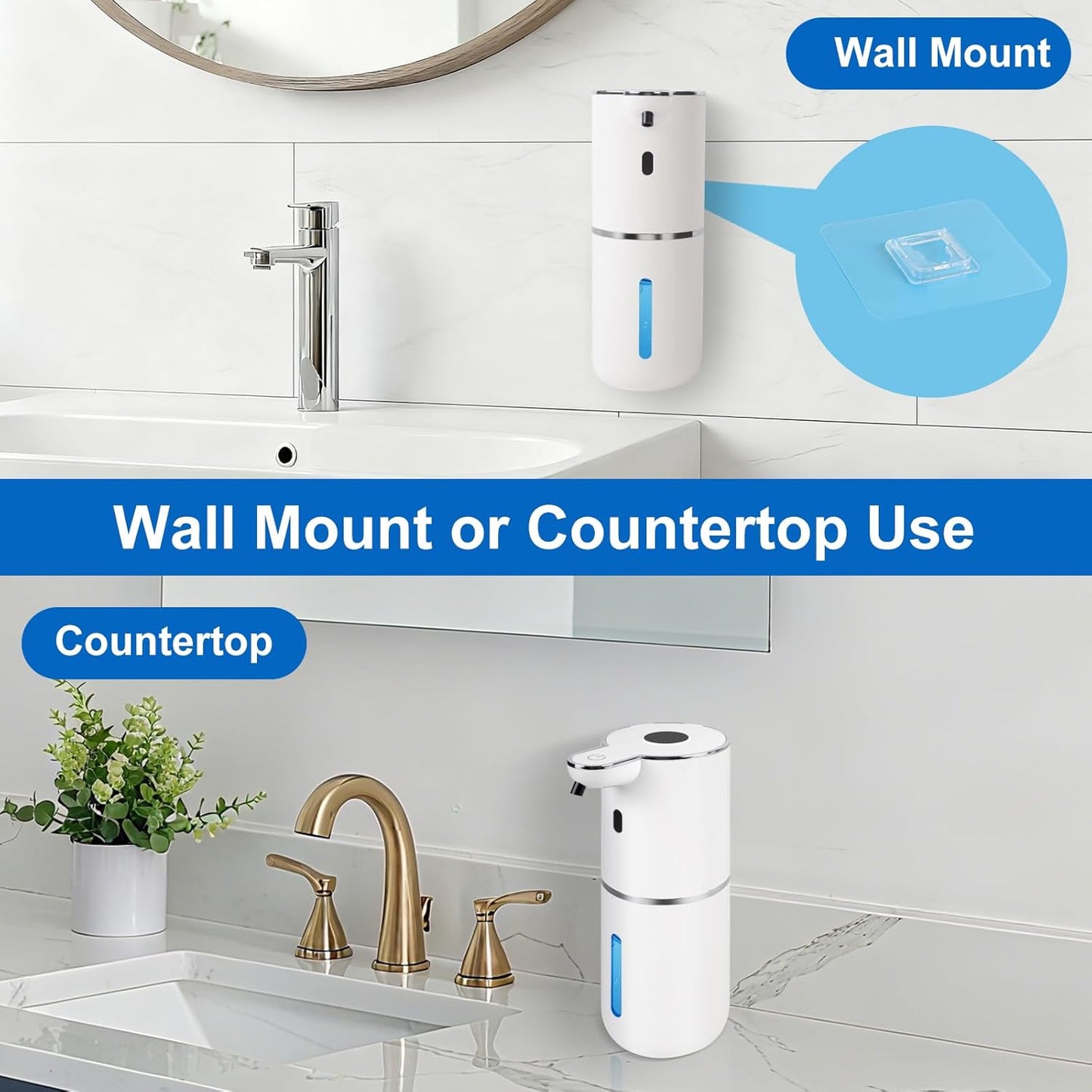 Automatic Liquid Soap Dispenser Touchless, USB-C Rechargeable Hand Soap Dispenser 12.8oz/380ml