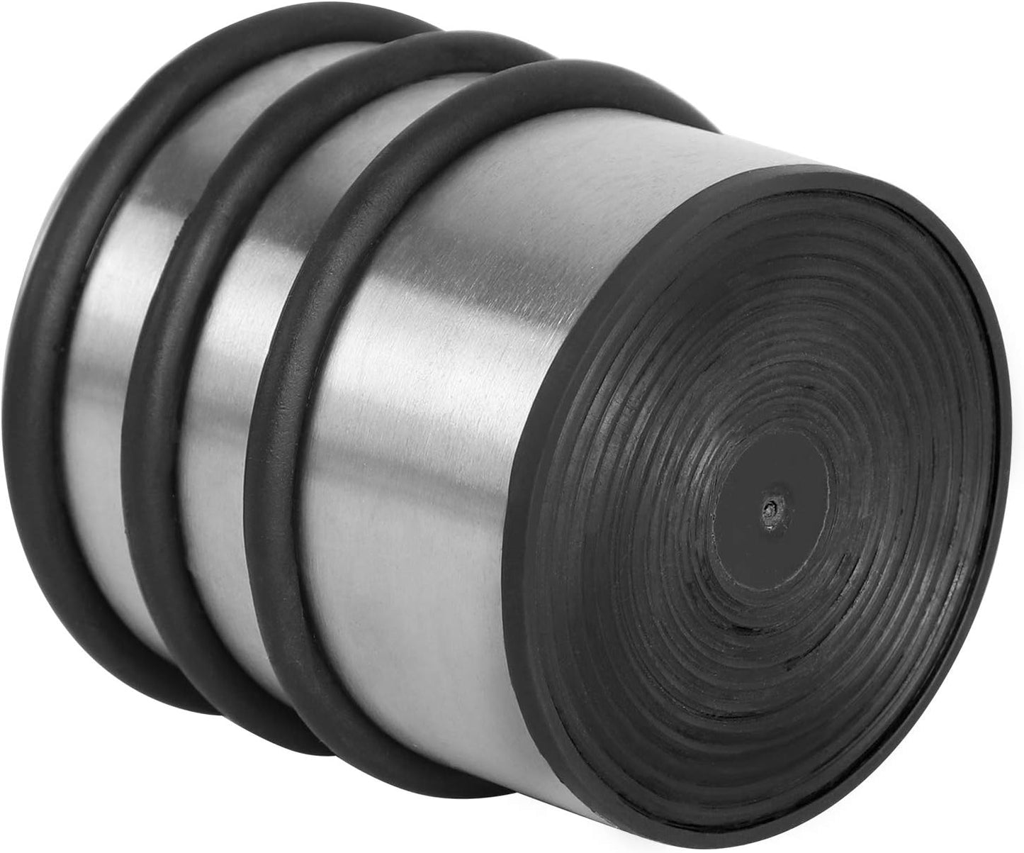 KINJOEK 2PCS Heavy Weight Door Stopper, No Drill Stainless Steel Door Stop with Protective Rubber