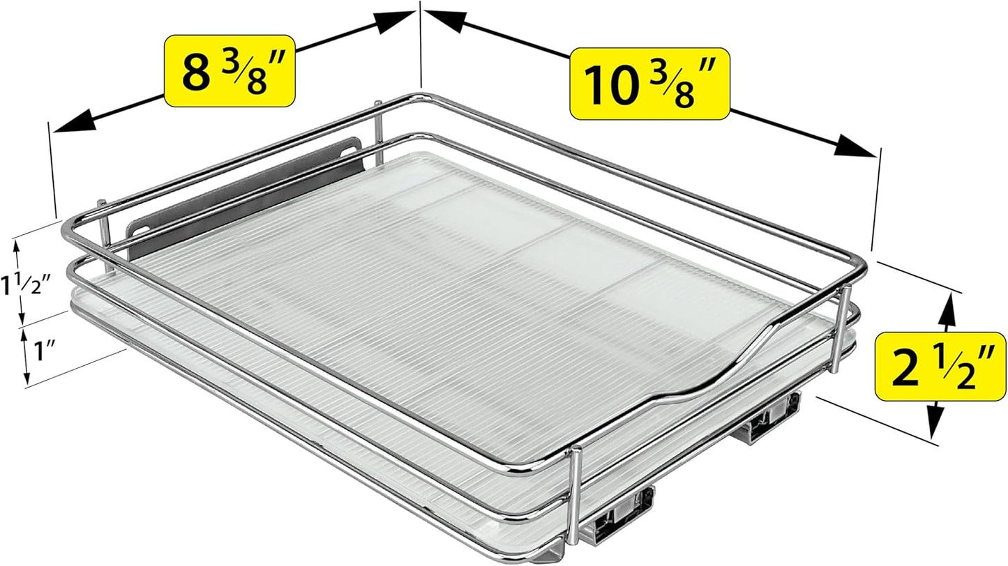 LYNK PROFESSIONAL® Pull Out Spice Rack Organizer for Inside Kitchen Cabinets - 8-1/4 inch Wide