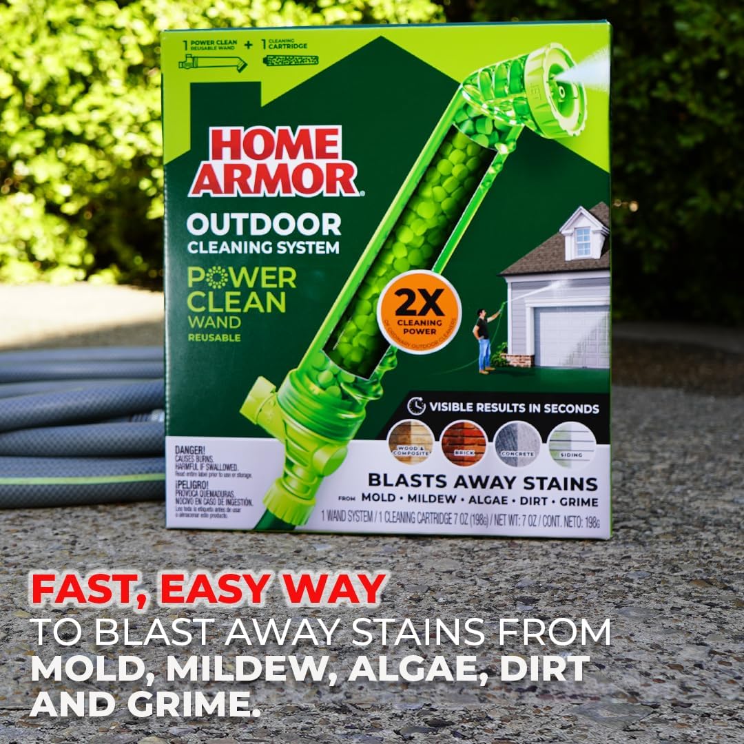 Home Armor Refill Cleaning Cartridge, 1 Pack, For Use with the Power Clean Wand, 2X Cleaning Power