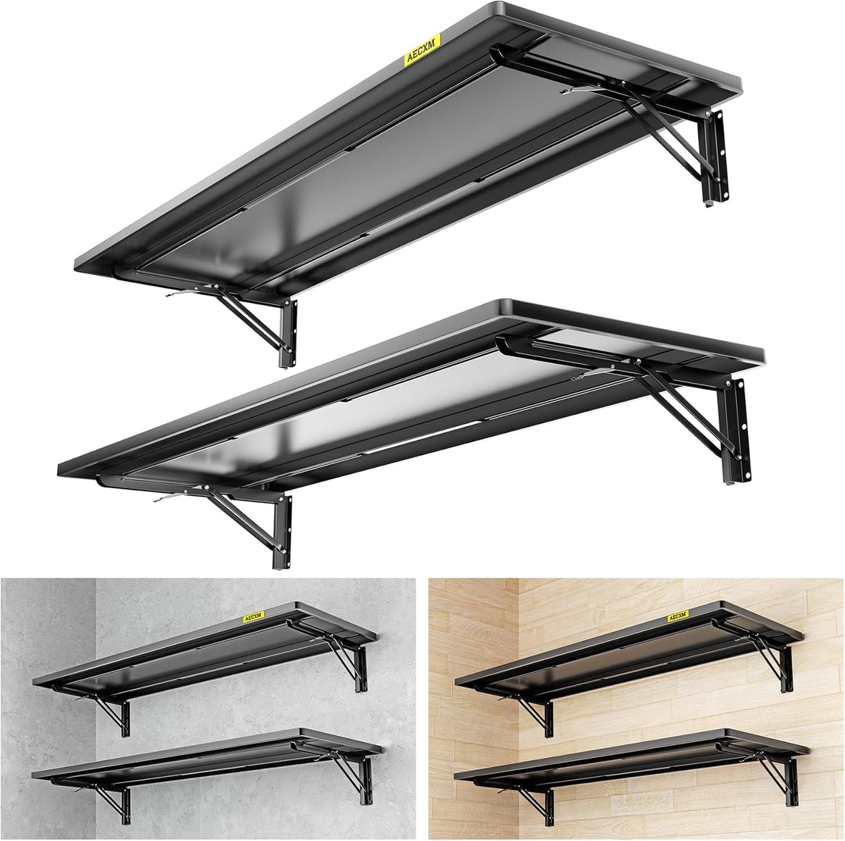 2pack-1.3x4ft Adjustable Rail Type Folding Storage Rack Shelf, Suitable for Garage, Storage Room