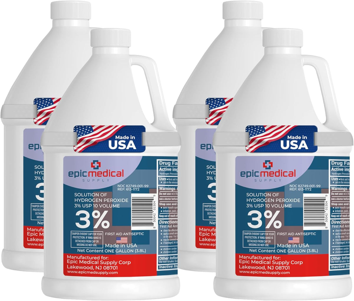 3% Hydrogen Peroxide - First Aid Antiseptic & Multipurpose Cleaner - Topical Wash for Cuts, Scrapes