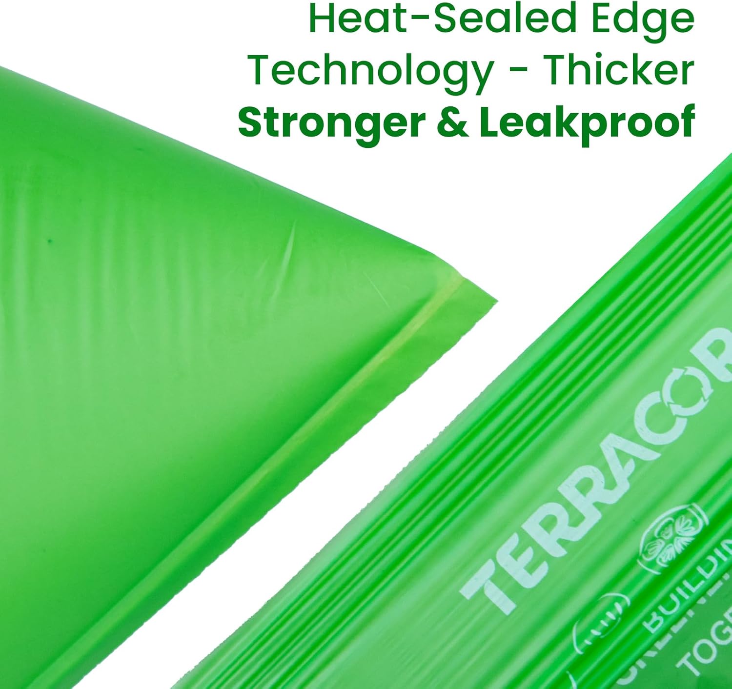 13 Gallon Compostable Trash Bags Liners Drawstring, Heavy Duty Extra Thick 1 Mil, 49.21 Liter, 35