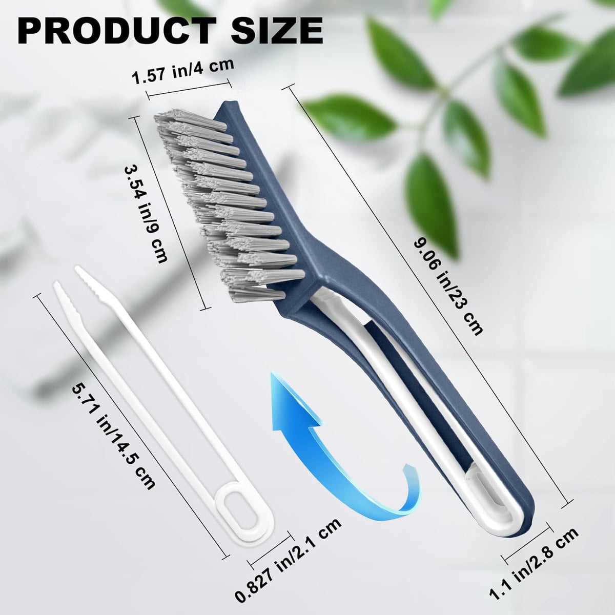 Bristle Brush - Hard Bristle Crevice Cleaning Brush Tools for Household Use, Kitchen, Bathroom