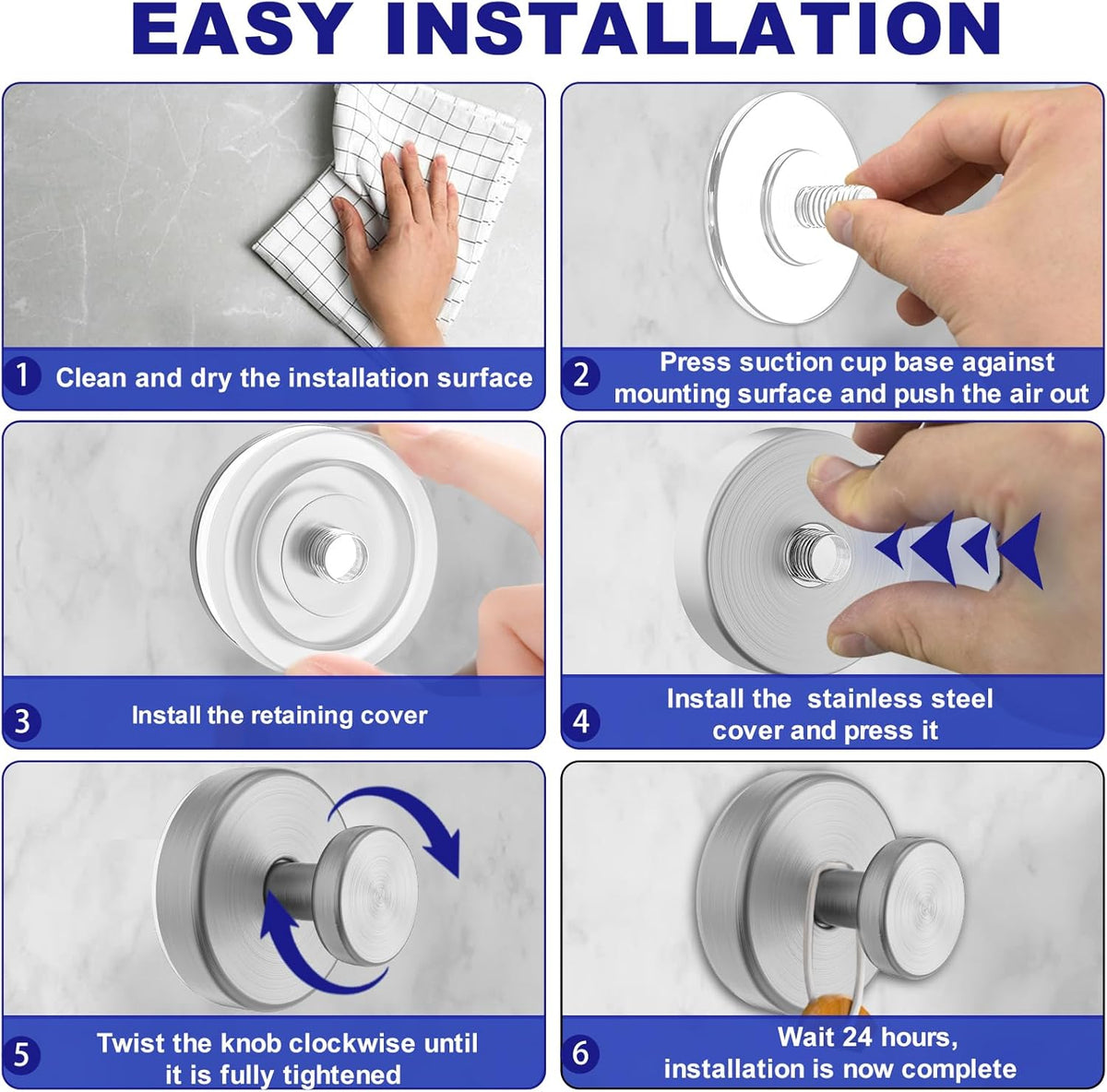 Suction Cup Hooks for Shower, Removable Towel Hooks for Bathroom Window Glass Door Wall, Bath Robe