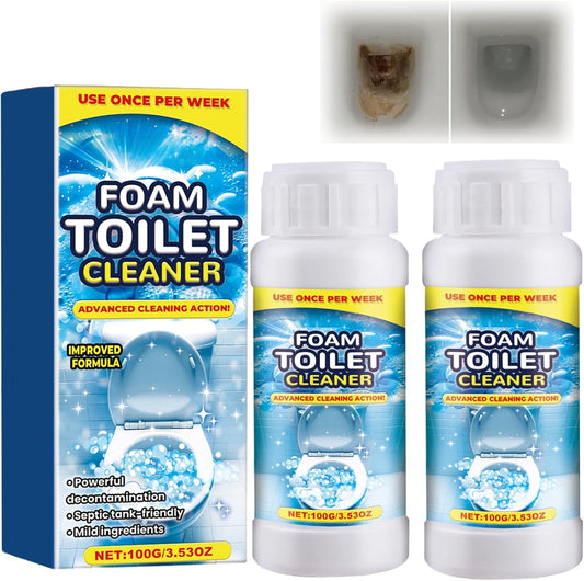 2PCS Foam Toilet Cleaner,New Powerful Foaming Toilet Bowl Cleaner,Foaming Bathroom Cleaner for