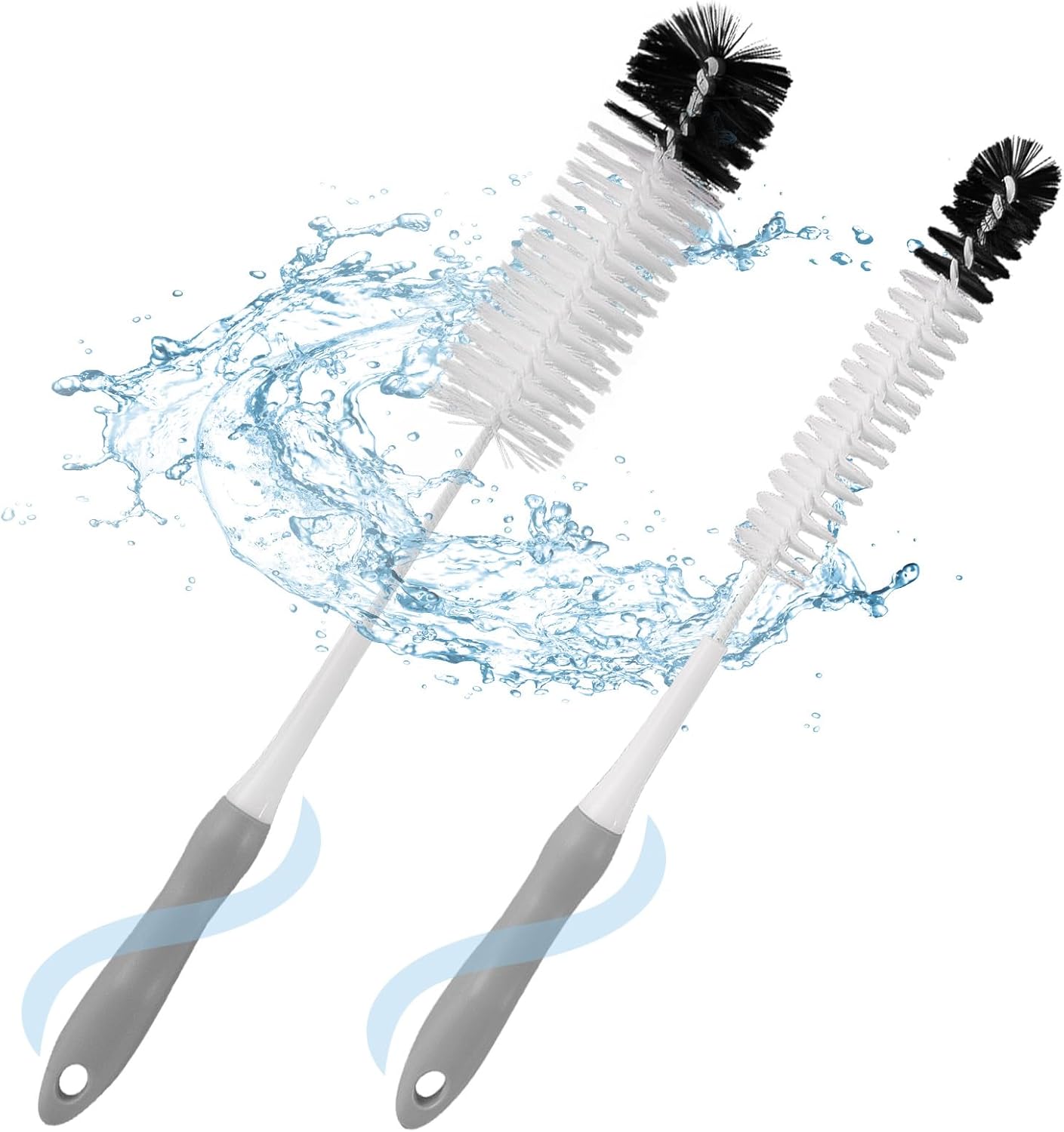 Bottle Cleaner Brush Set - Long Handle Bottle Brushes for Cleaning Narrow Neck Bottles, Beer, Wine