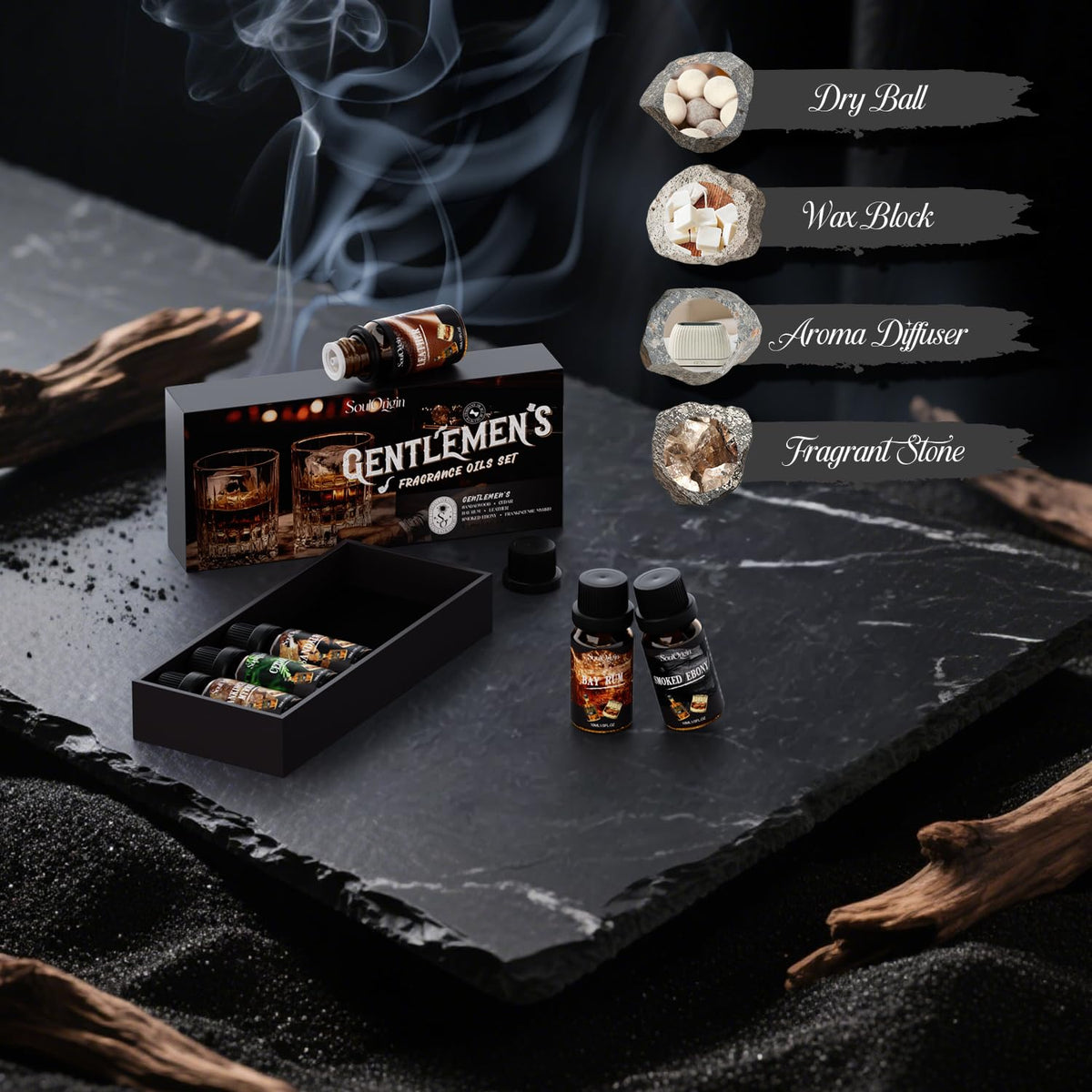 Gentleman Fragrance Oils Set, Essential Oil for Diffuser, Diffuser Oil, Use for Soap Candle Making