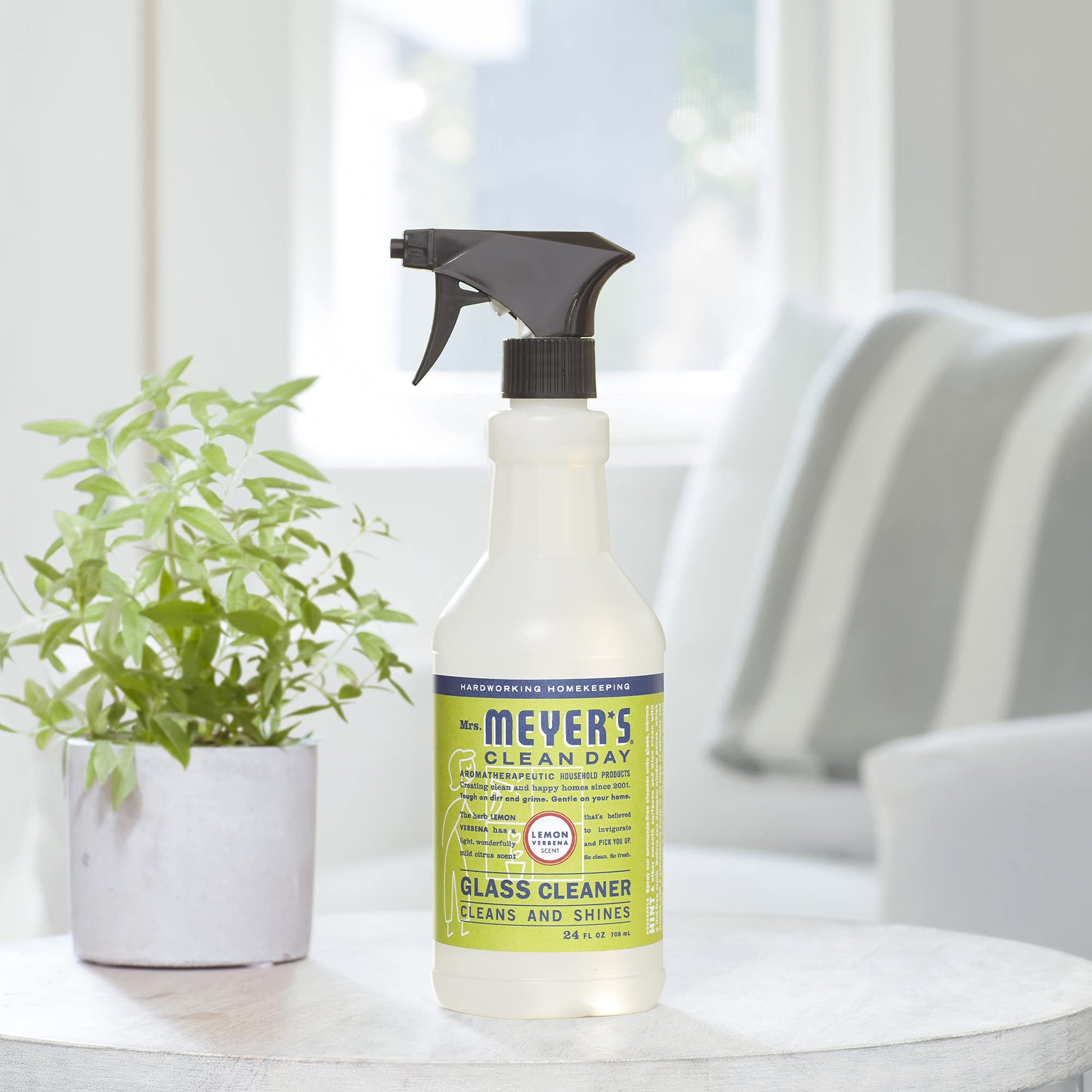 MRS. MEYER'S CLEAN DAY Mirror & Window Cleaner, Lemon Verbena, 24 fl oz