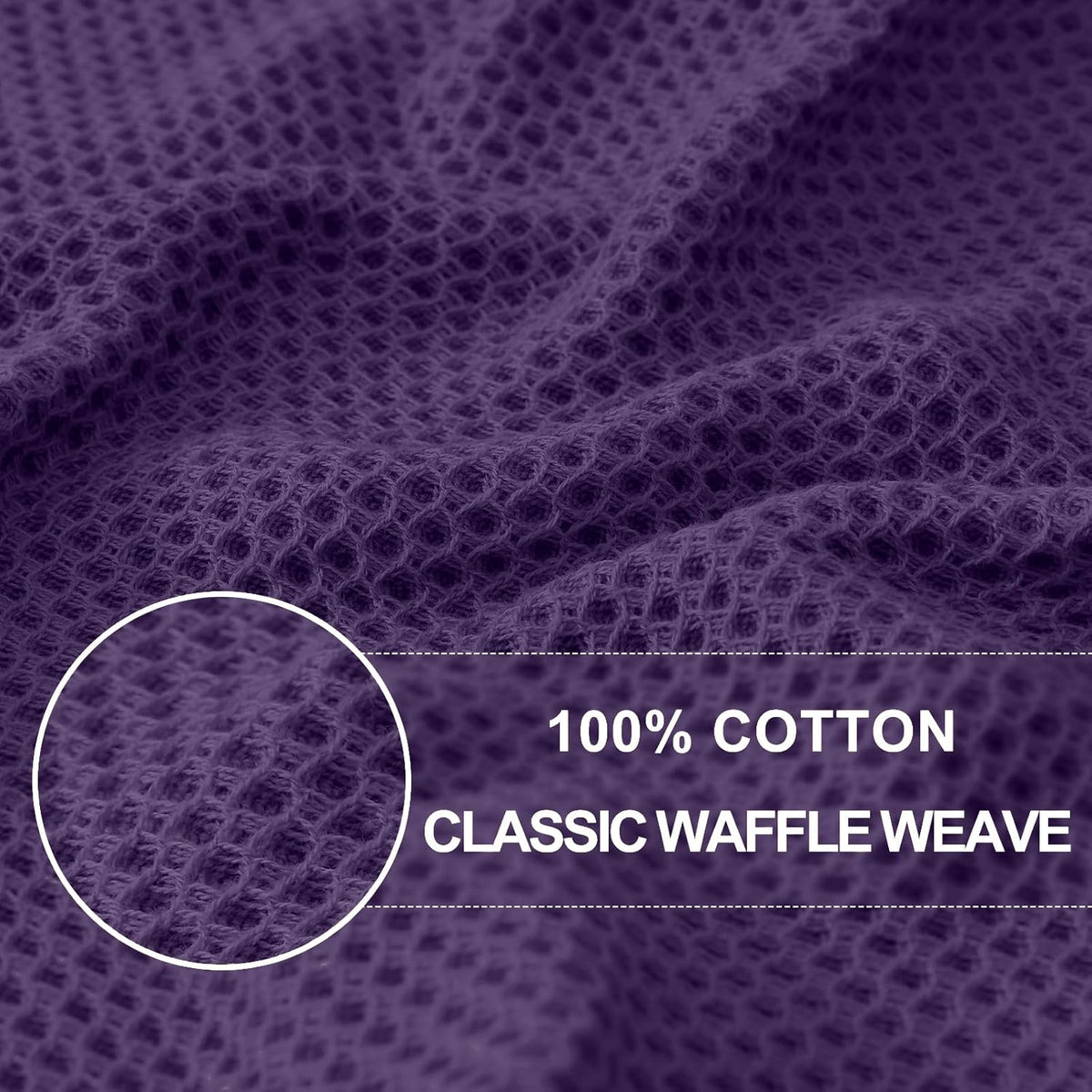Homaxy 100% Cotton Waffle Weave Kitchen Dish Cloths, Ultra Soft Absorbent Quick Drying Dish Towels